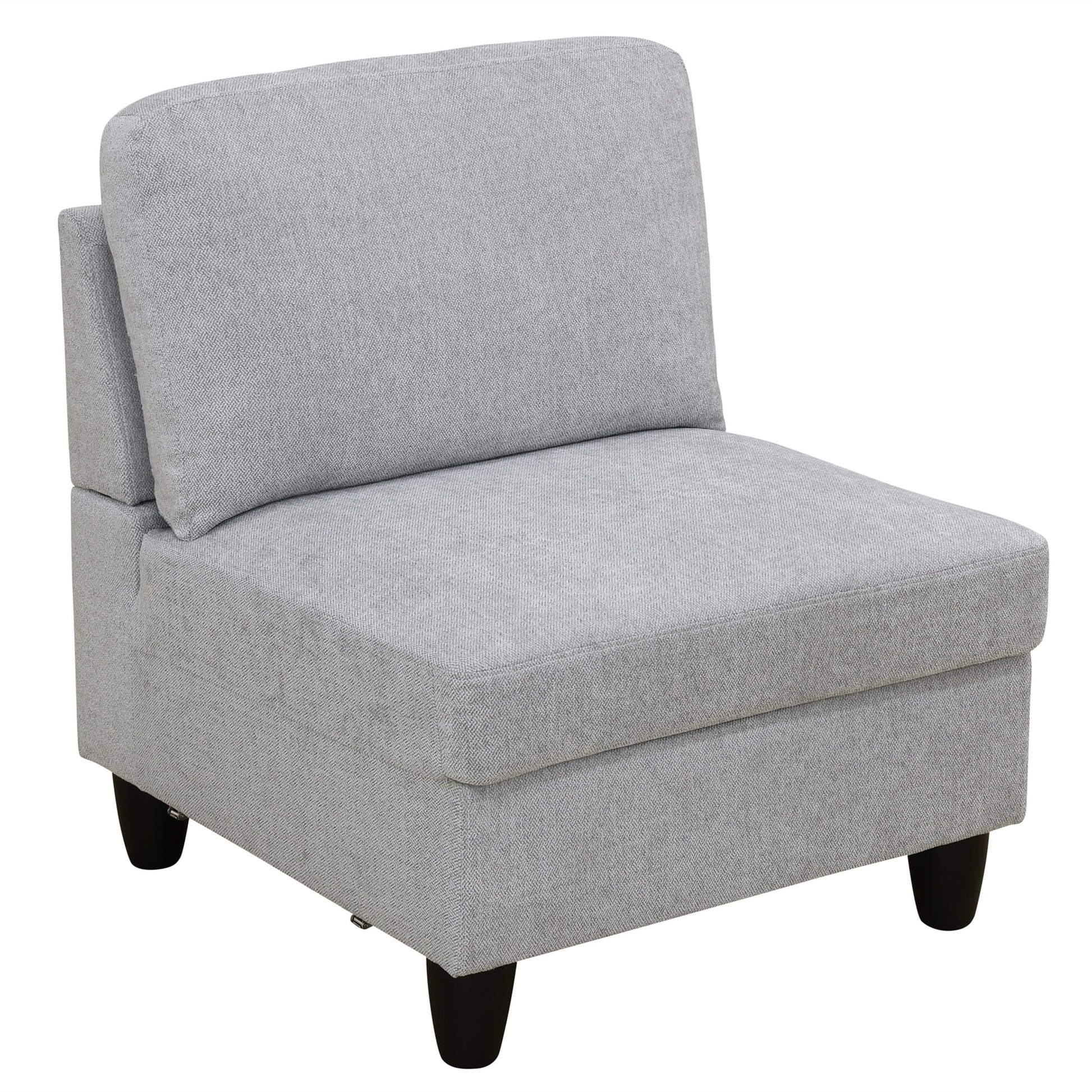 Aukfa Modular Sectional Couch Set - Single Sofa Chair- Flannel - Blue