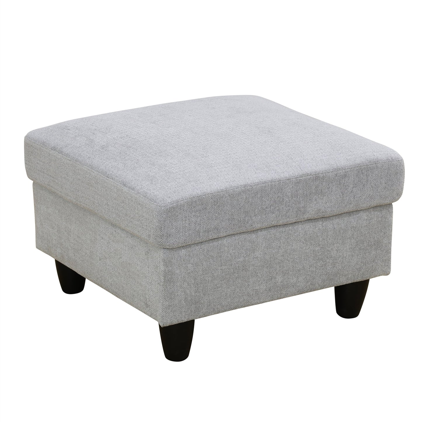 Aukfa Modular Sectional Couch Set - Square Sofa Ottoman- Flannel - Gray