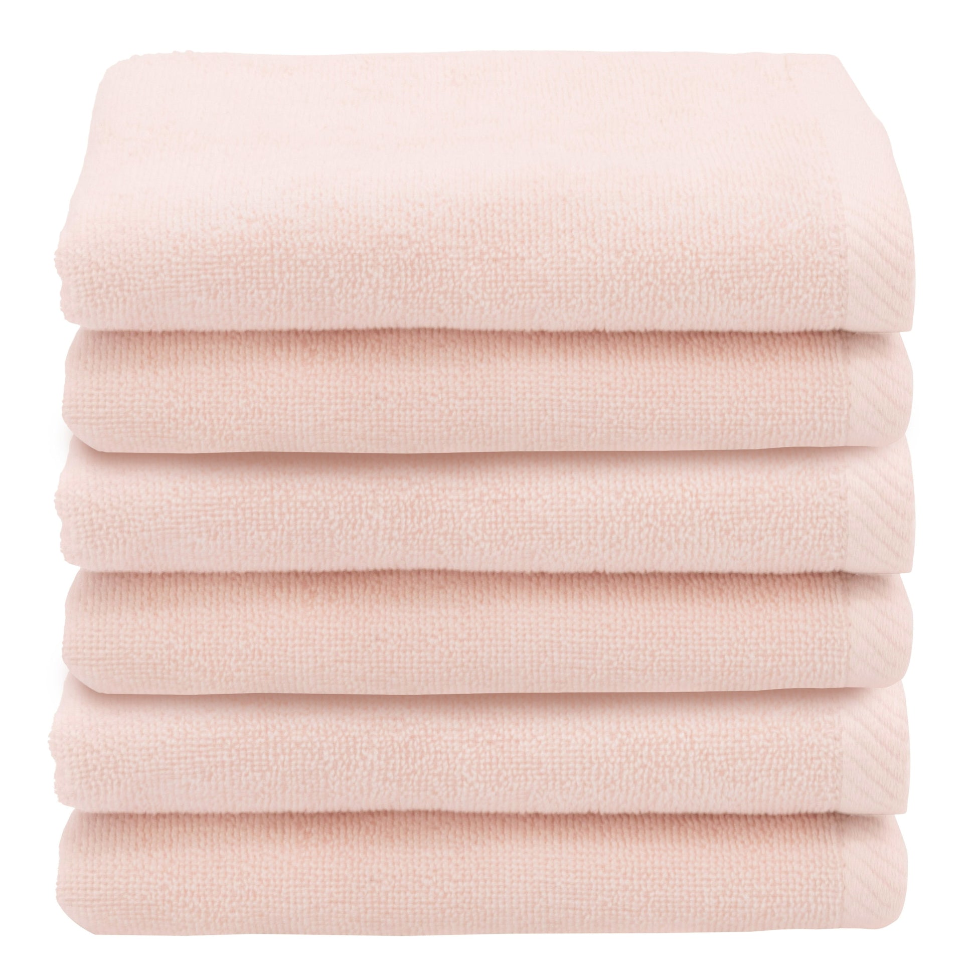 Authentic Hotel and Spa  100% Turkish Cotton Ediree Fingertip Towels - Set of 6 Blush