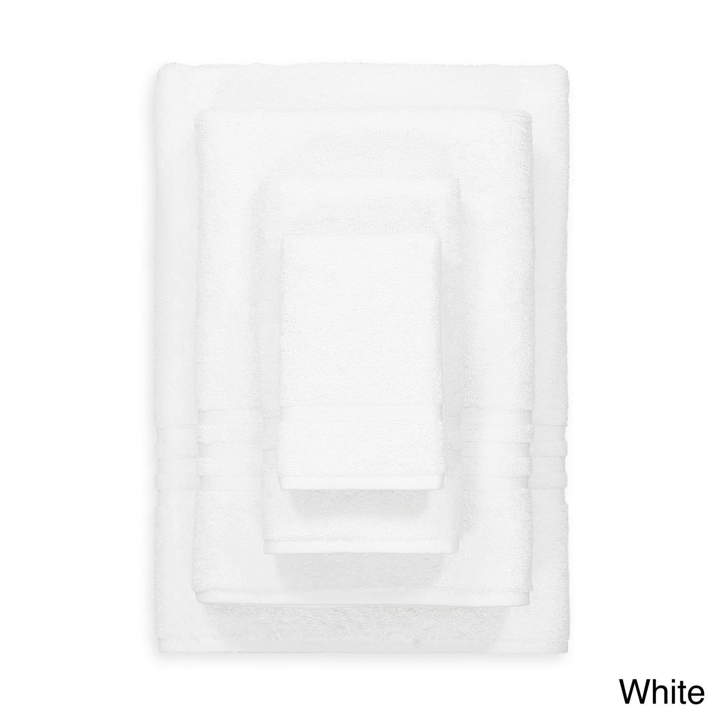 Authentic Hotel and Spa  Omni Turkish Cotton 4-piece Terry Bath Towel Set White