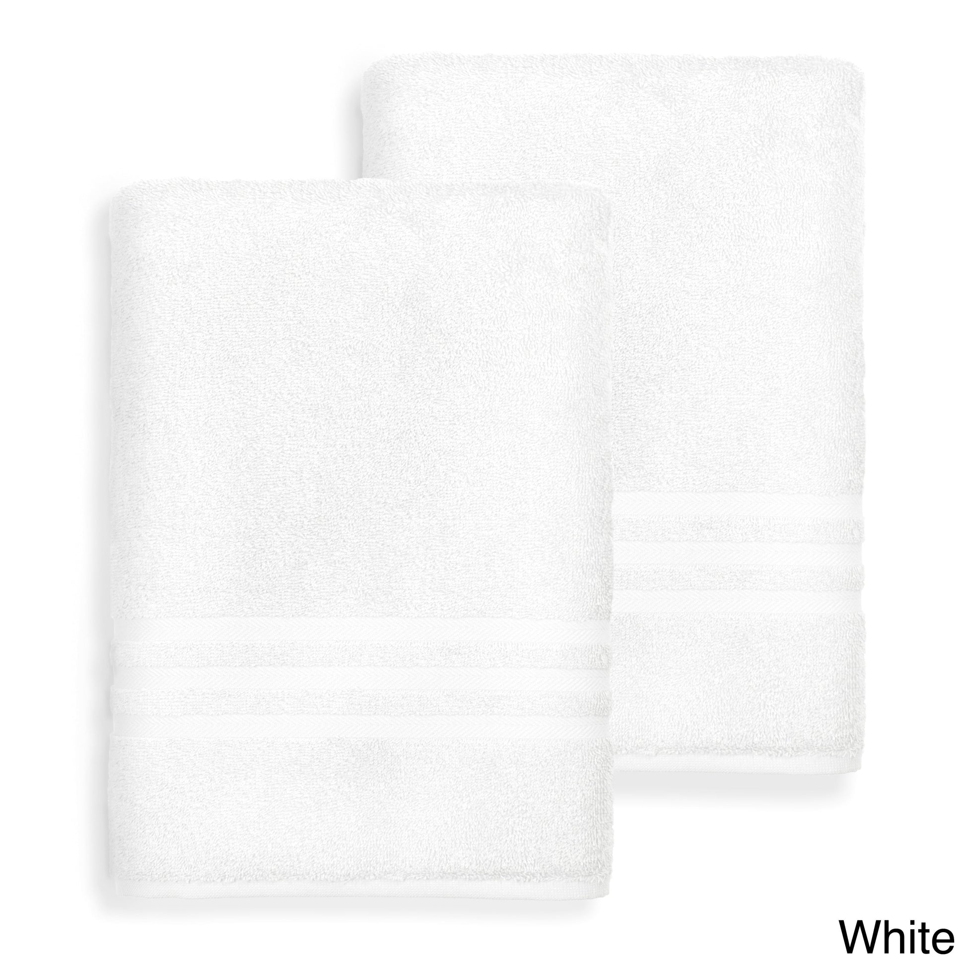Authentic Hotel and Spa  Omni Turkish Cotton Terry Oversized Bath Sheet Towels (Set of 2) White