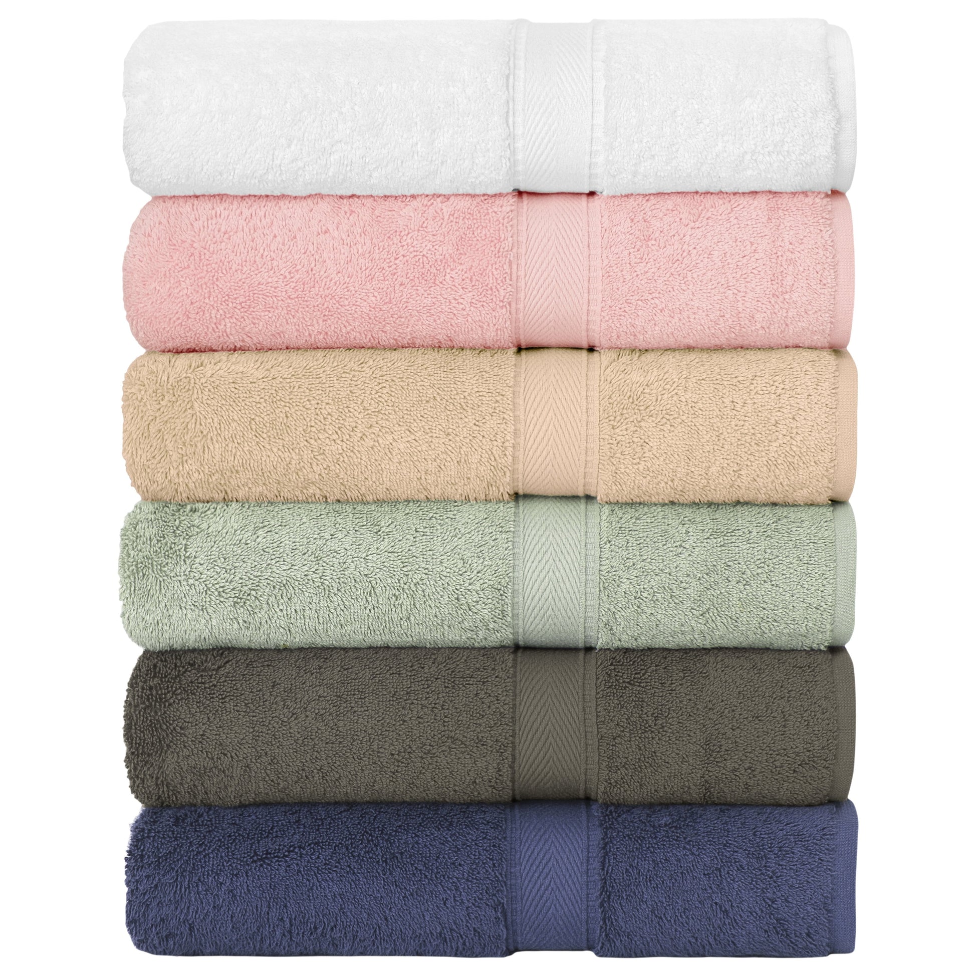 Authentic Hotel and Spa  Turkish Cotton 4-piece Towels Set Navy Blue