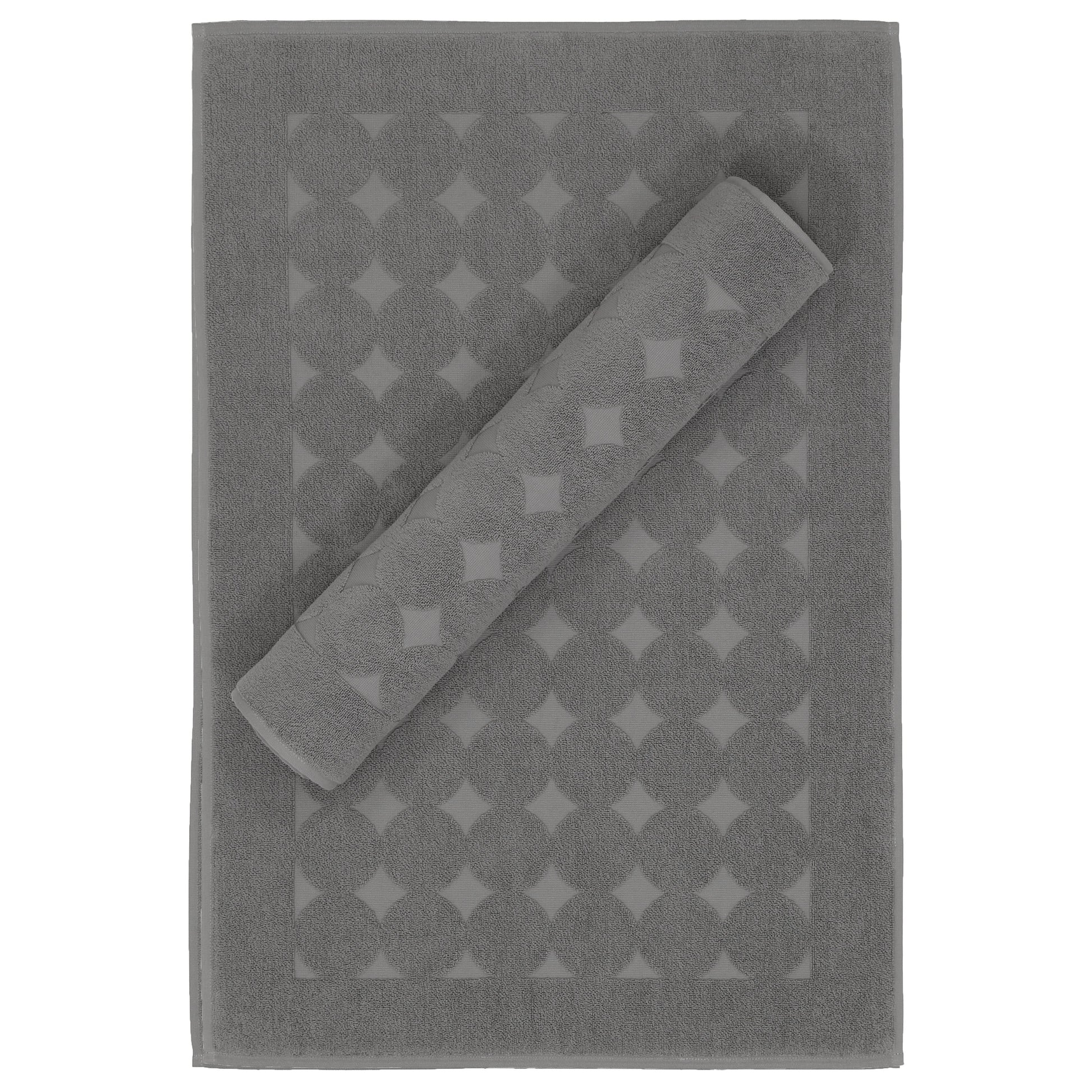 Authentic Hotel and Spa  Turkish Cotton Bath Mat (Set of 2) Dark Grey