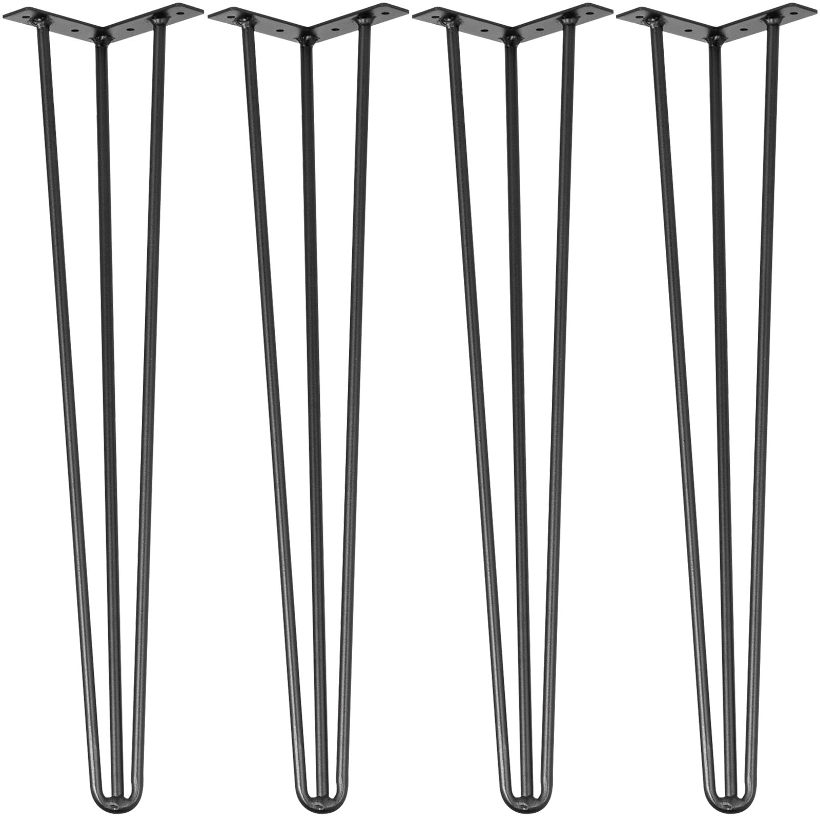 VEVOR Hairpin Table Legs 26 inch, Set of 4 DIY Desk Table Legs 3 Rods Heavy Duty