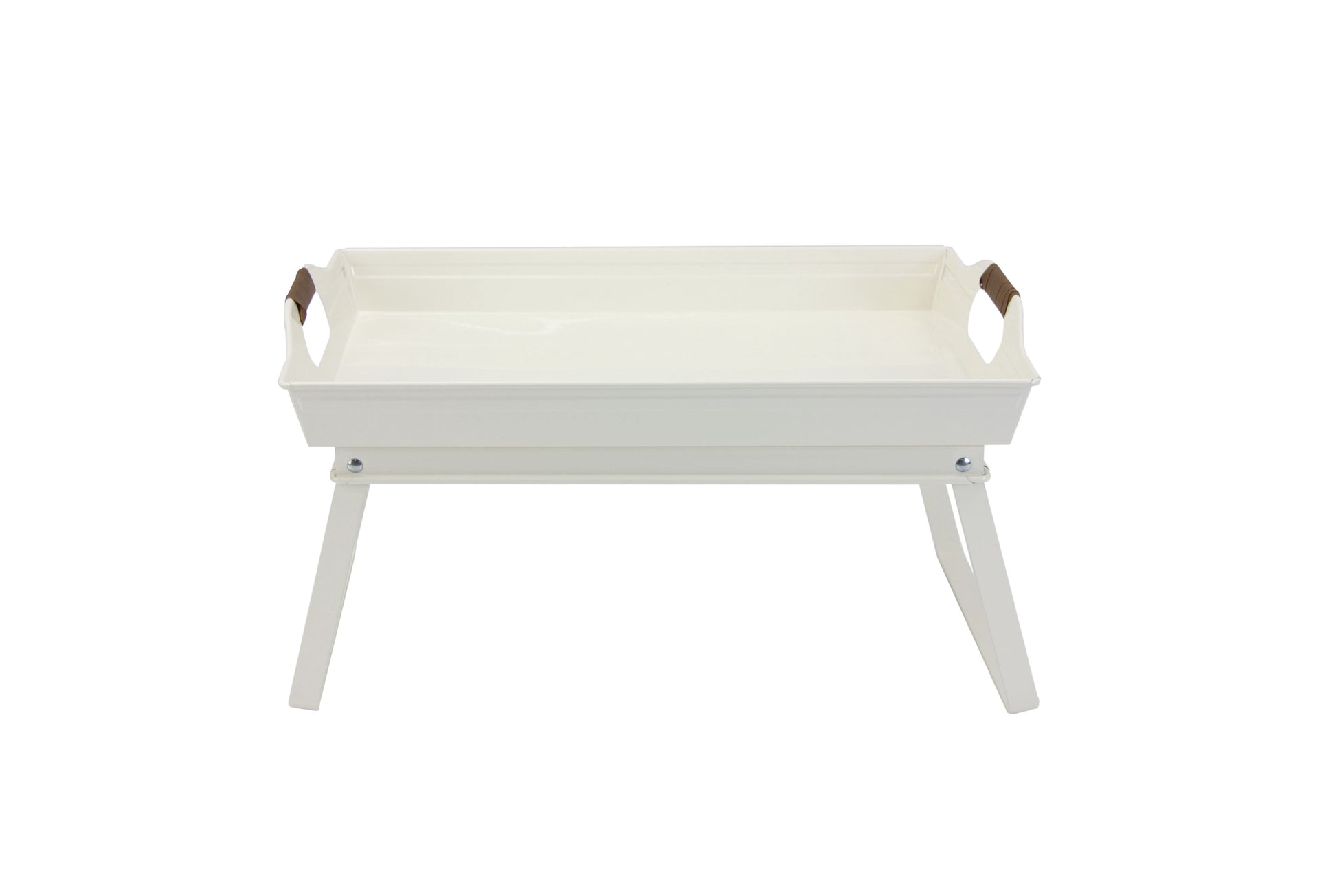 Better Homes & Gardens- White Rectangle Galvanized Steel Bed Serving Tray, 18.7 in L x 12.2 in W