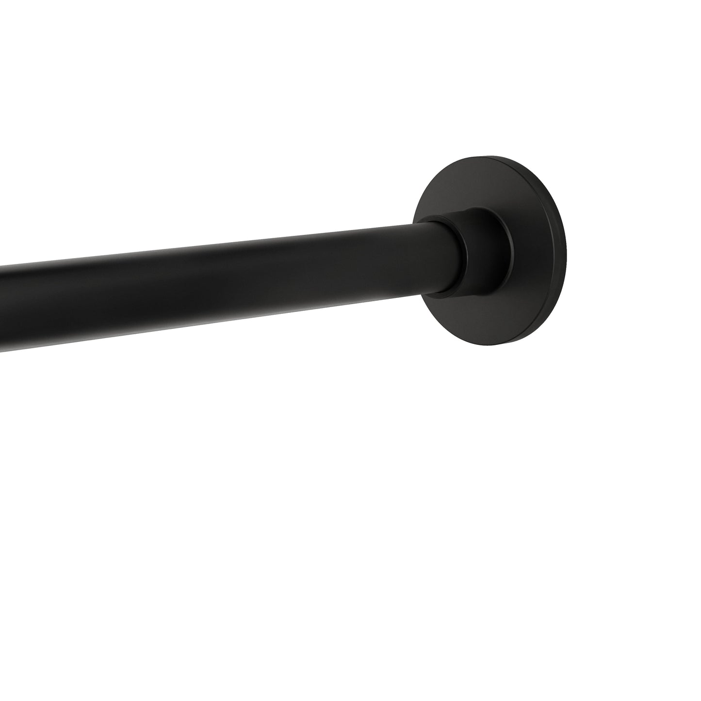 Better Homes & Gardens Rustproof 43â€ - 72â€ Modern Adjustable Tension Shower Curtain Rod, Matte Black