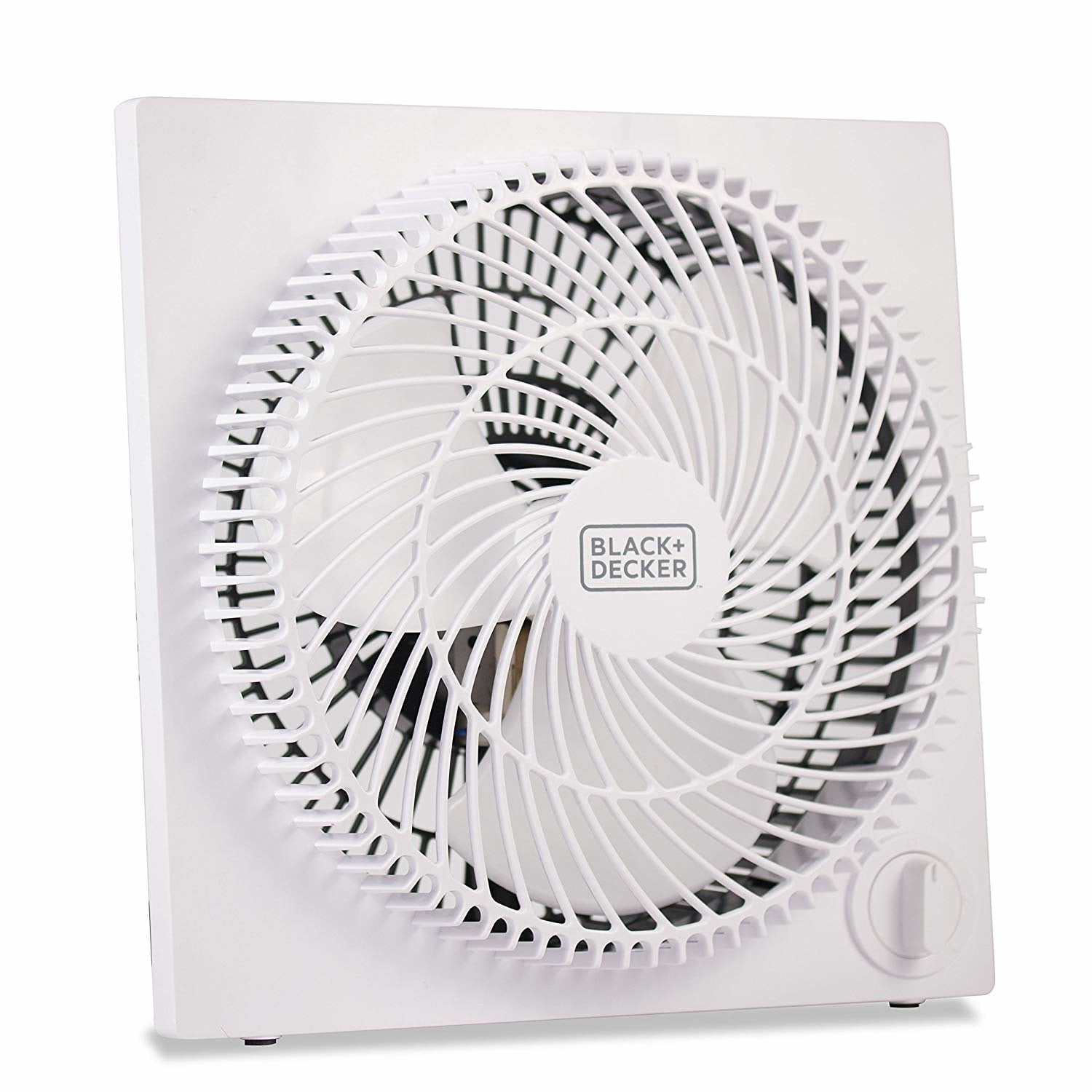 BLACK+DECKER Mini Box Fan â€“ Tabletop Quiet 9 Inch Desk Box Fans Frameless BFB09W White