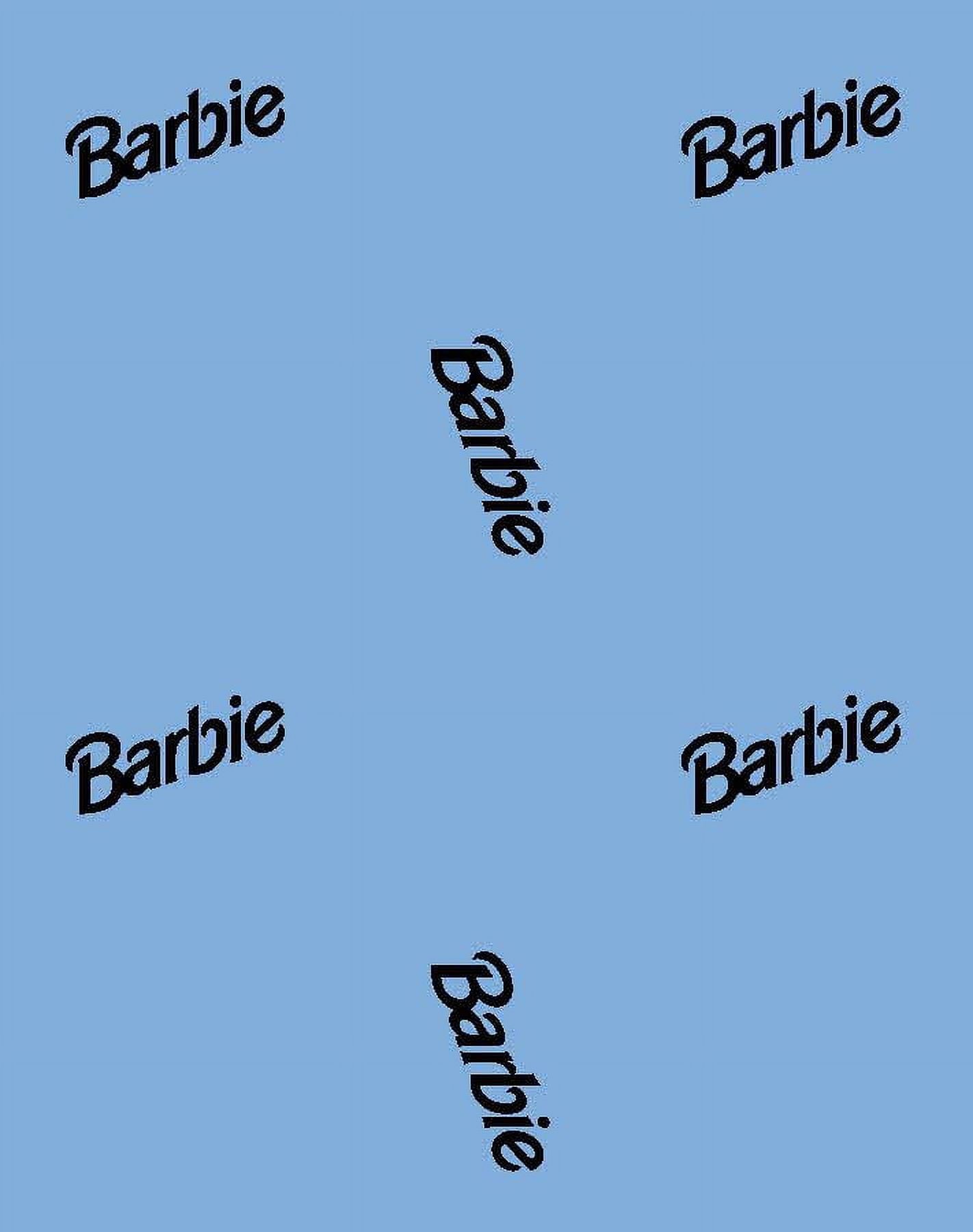 Barbie 90s Logo Removable Vinyl Wallpaper by Barbie - Denim