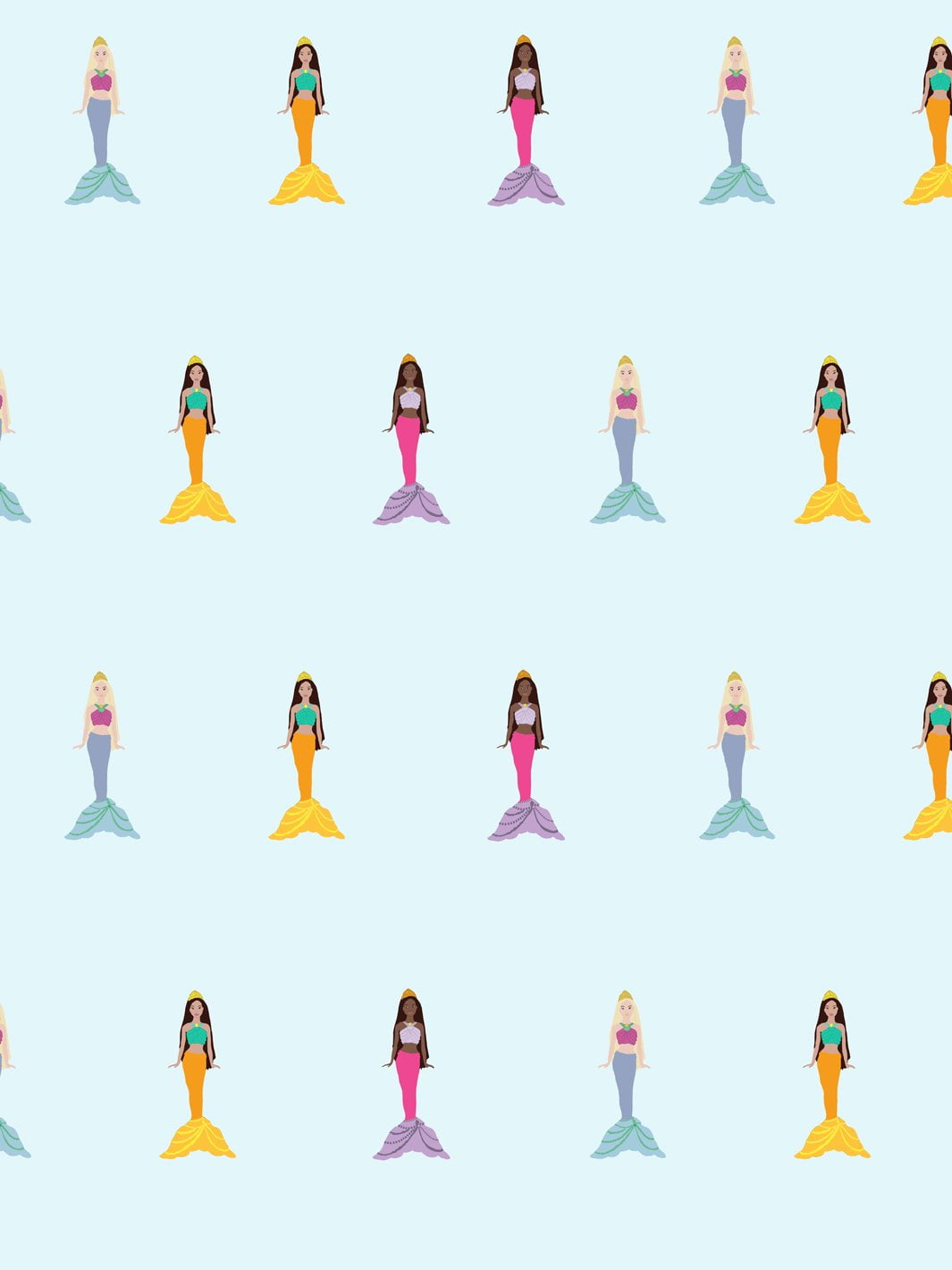 Barbie Mermaids Removable Vinyl Wallpaper, Sky