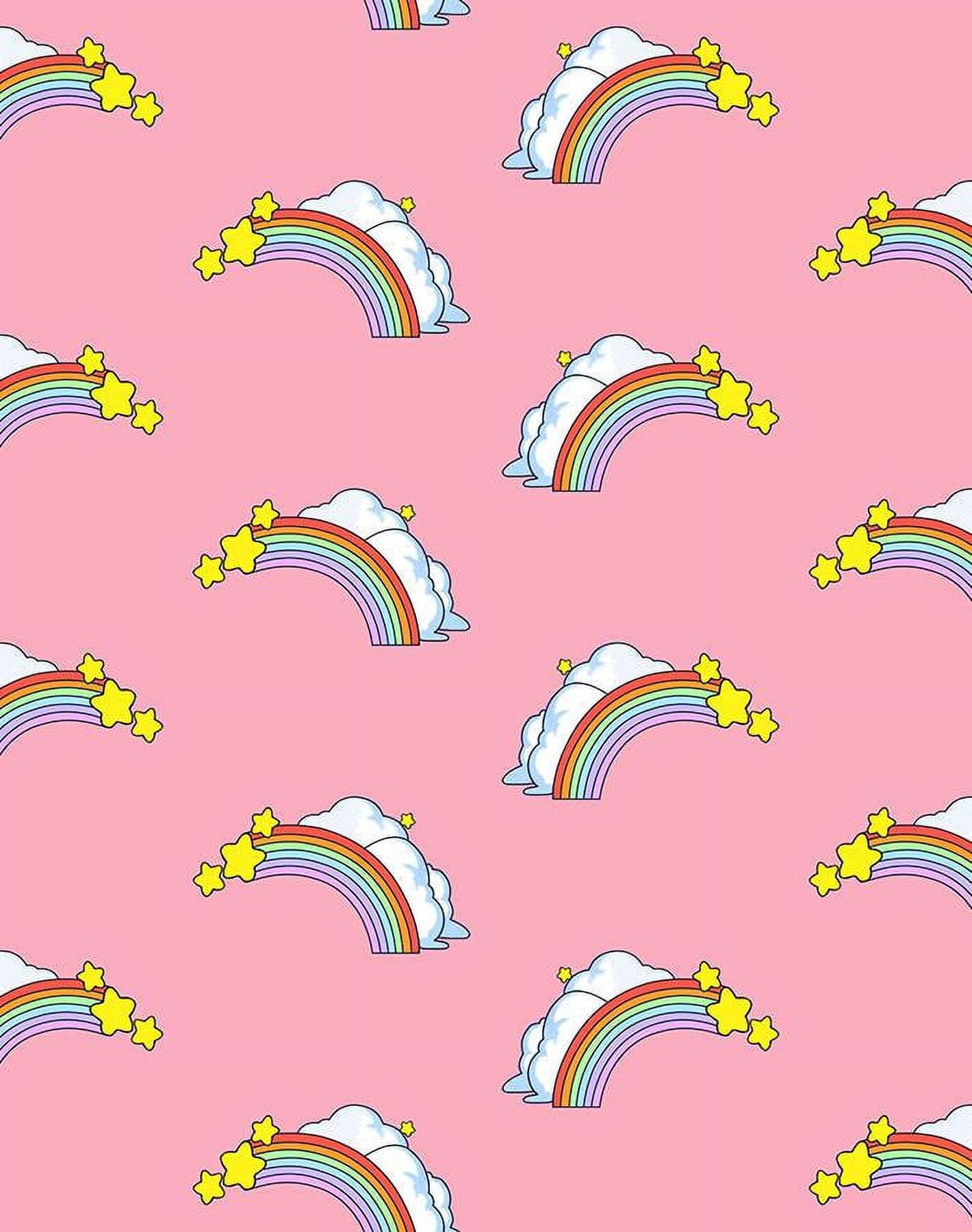 Barbie Rainbows Removable Vinyl Wallpaper, Bubblegum