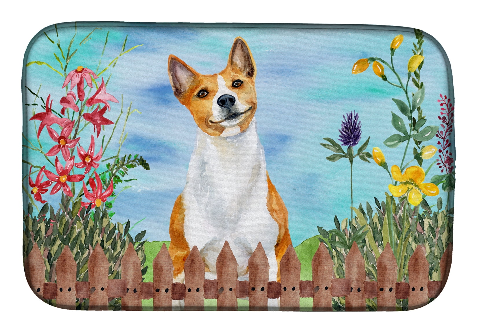 Basenji Spring Dish Drying Mat