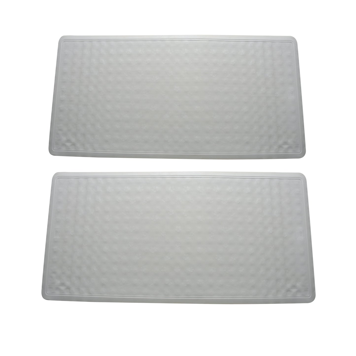 Bath Bliss 2 Pack Anti-Slip Jumbo Bath Mat in White