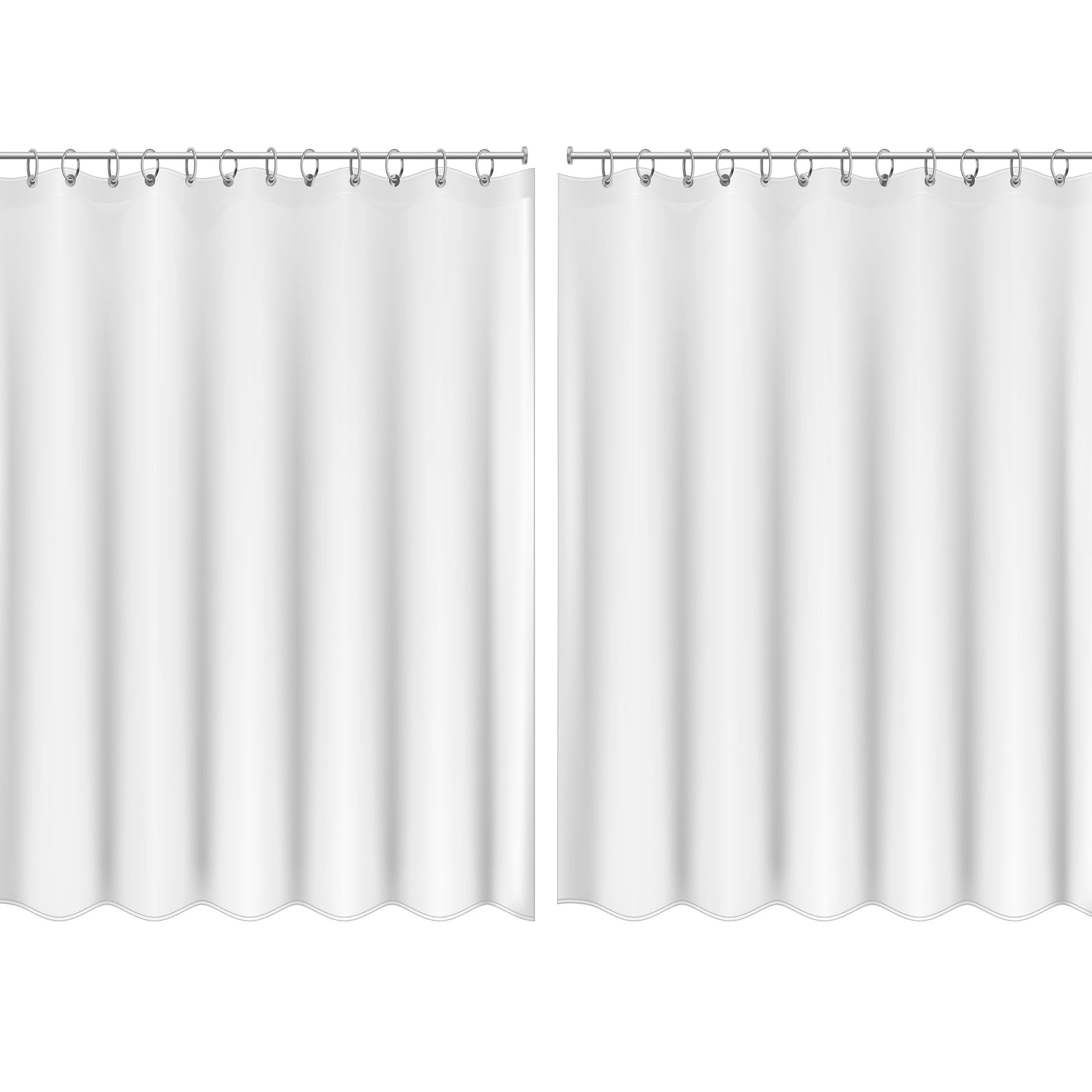 Bath Bliss 2 Pack Hotel Grade PEVA Shower Curtain Liner in Frost