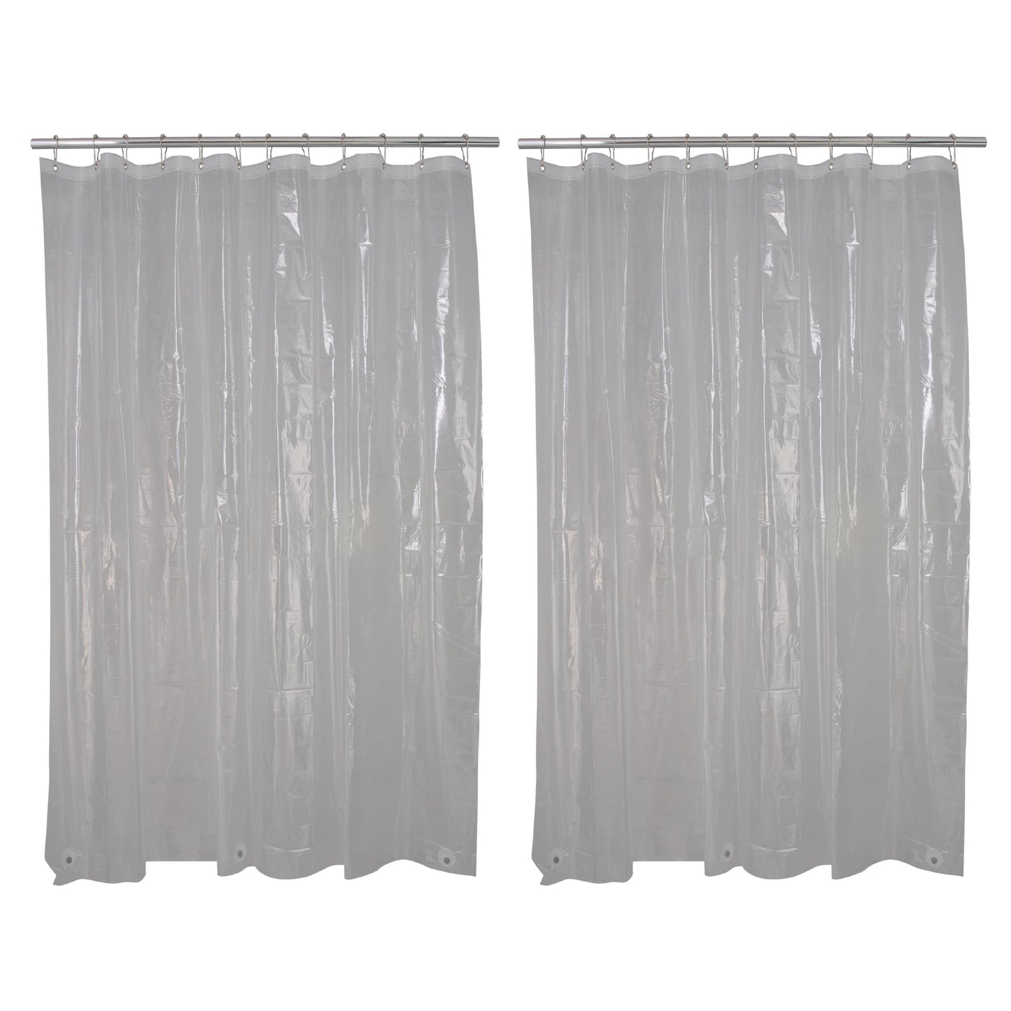 Bath Bliss 2 Pack PVC Splash Guard Clear Bathroom Shower Liner
