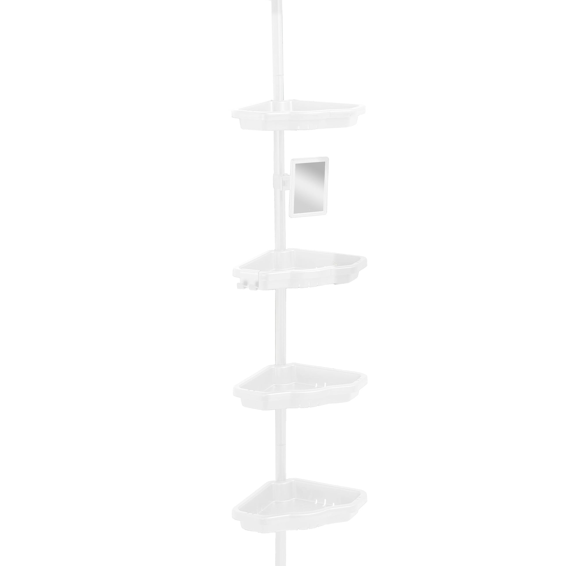 Bath Bliss 4 Tier Corner Shower Organizer in White