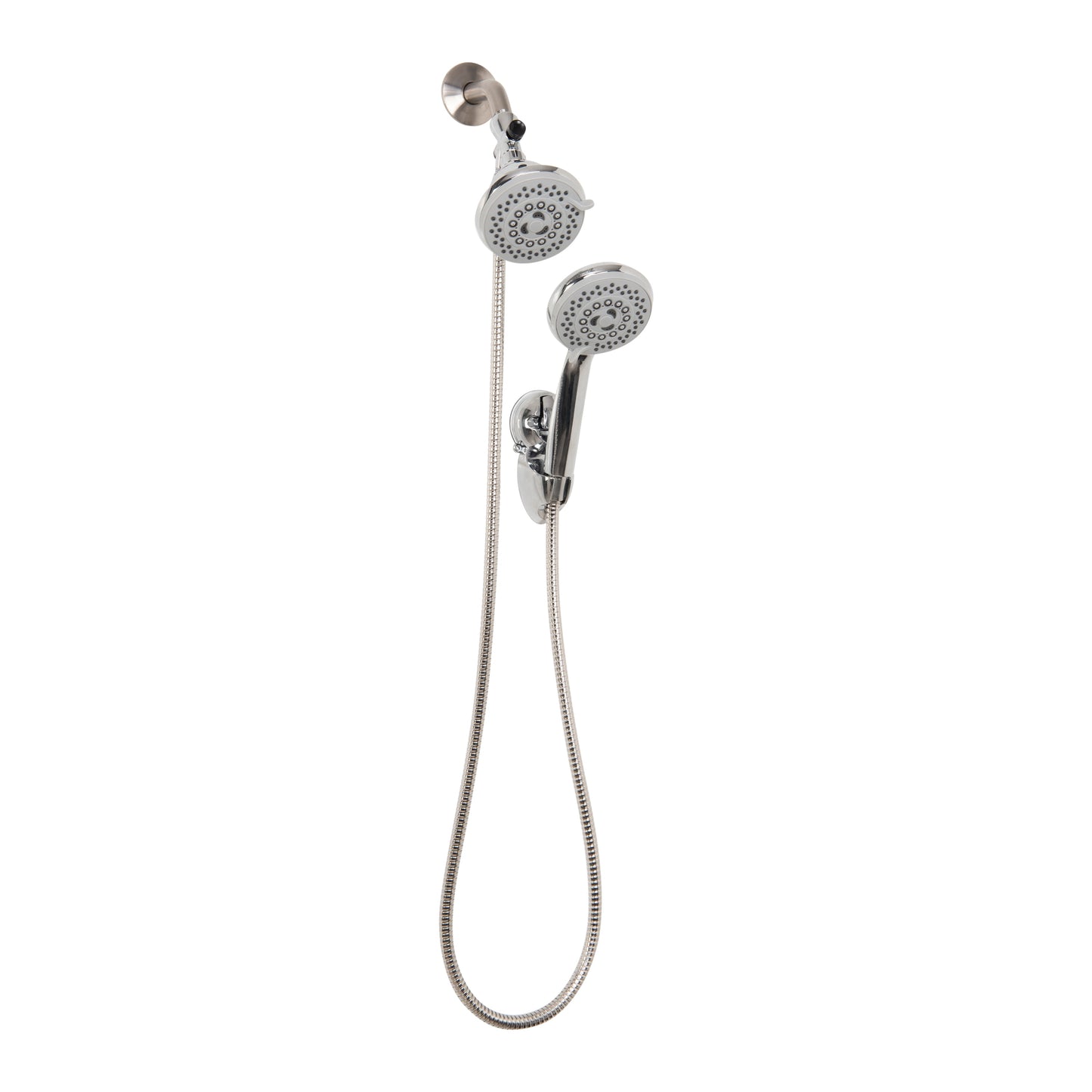Bath Bliss Cabezal de Ducha Dual de Lujo de 5 Funciones en Gris
