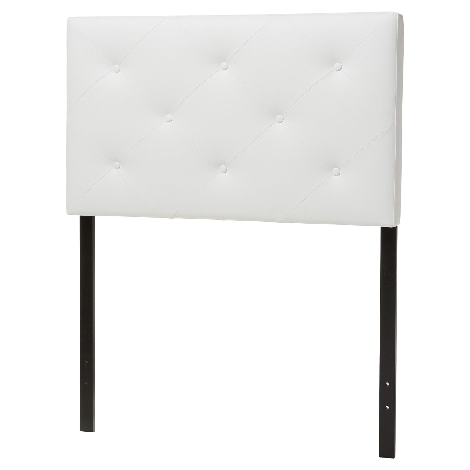 Baxton Studio Baltimore Cabecera Tapizada, Queen, White