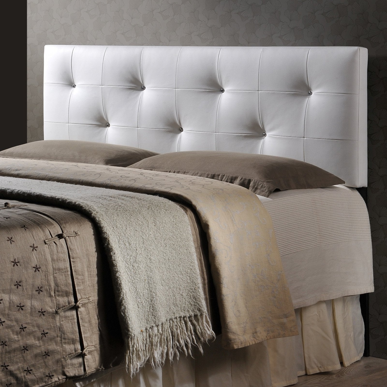 Cabecero Blanco Completo Tapizado Baxton Studio Kirchem