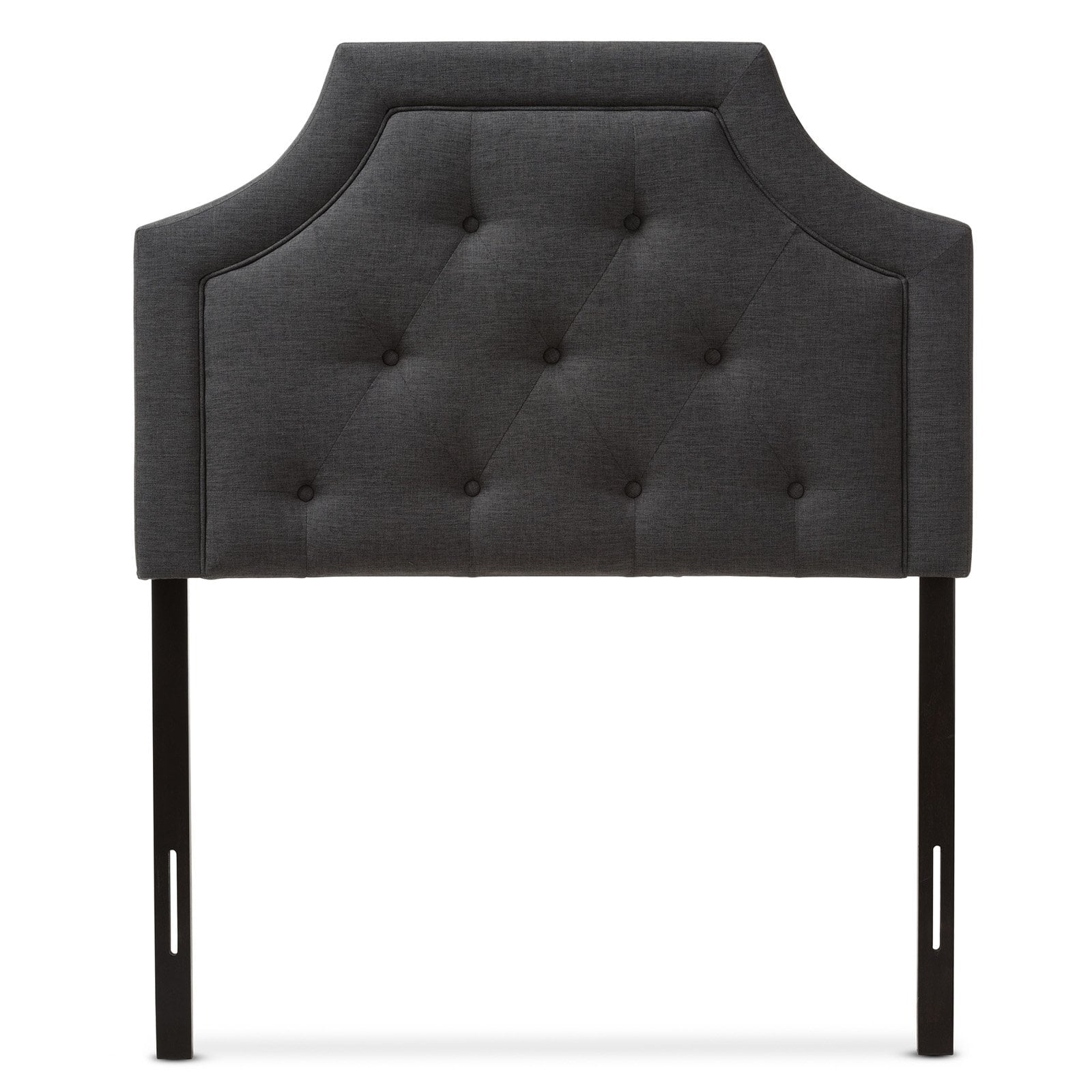 Baxton Studio Mars Modern and Contemporary Dark Grey Fabric King Size Headboard