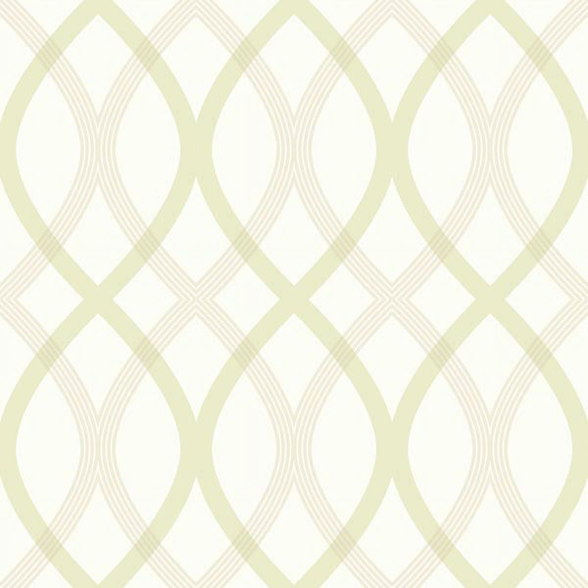 Beacon House Contour Green Geometric Lattice Wallpaper, 20.5-in by 33-ft, 56.4 sq. ft