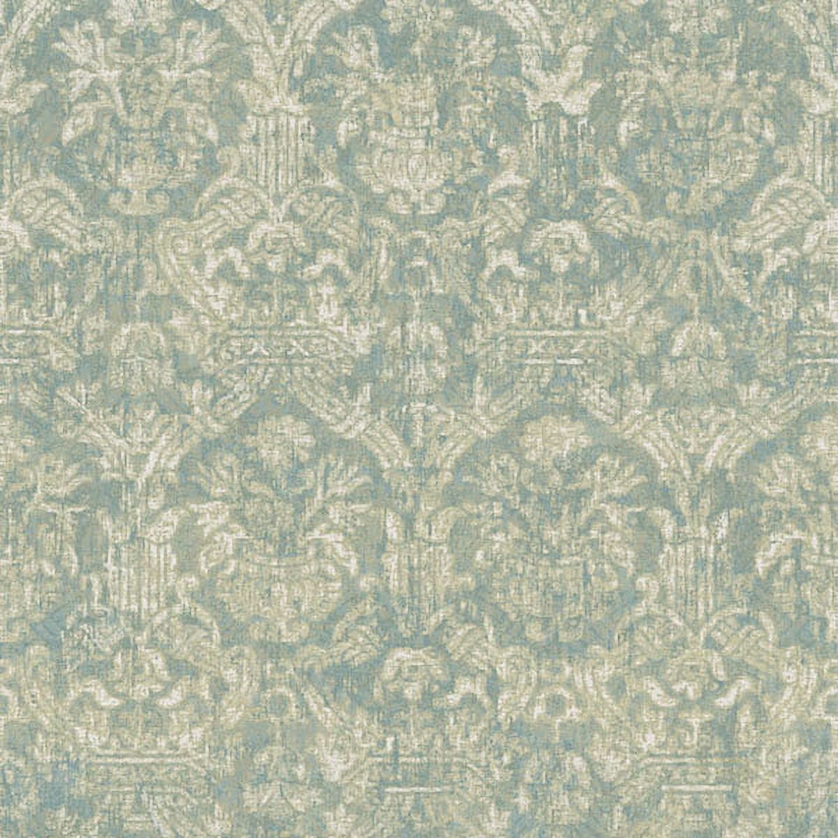 Lotus Turquoise Damask Wallpaper