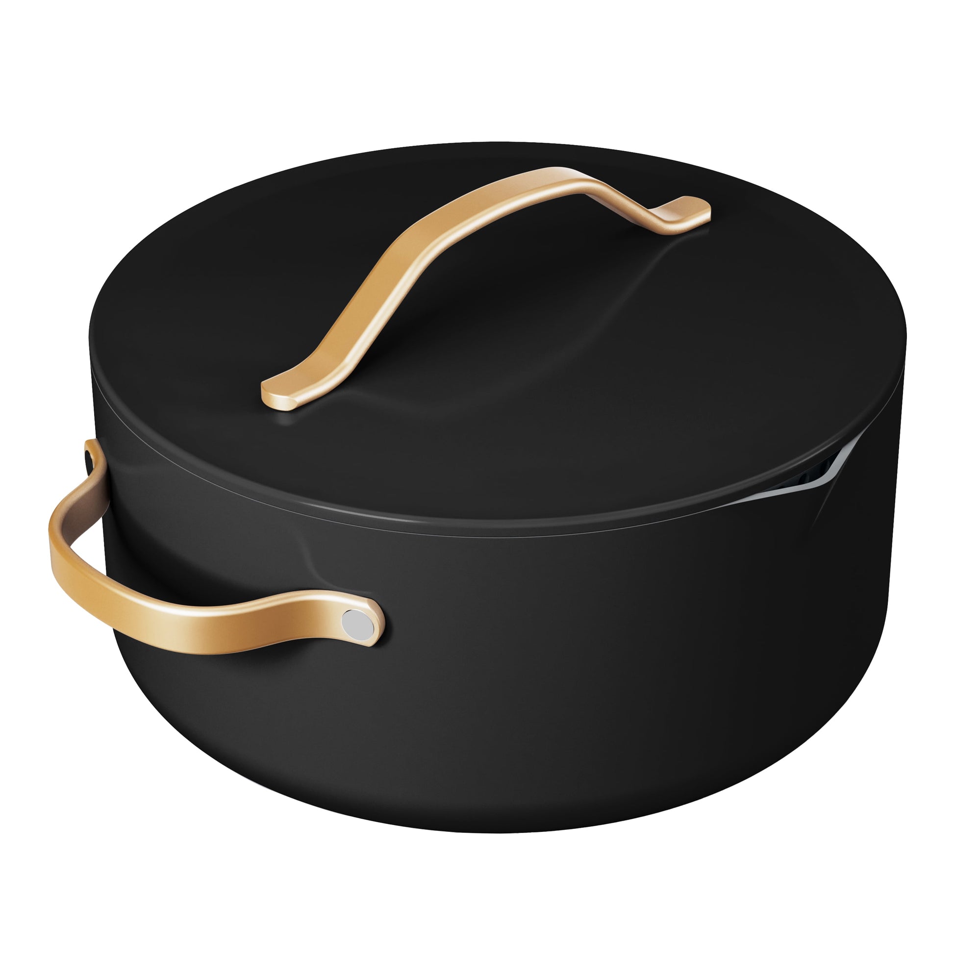 Beautiful Olla Holandesa de 5 Cuartos Evergood con Recubrimiento CerÃ¡mico Antiadherente No TÃ³xico y Tapa Coladora, SÃ©samo Negro by Drew Barrymore