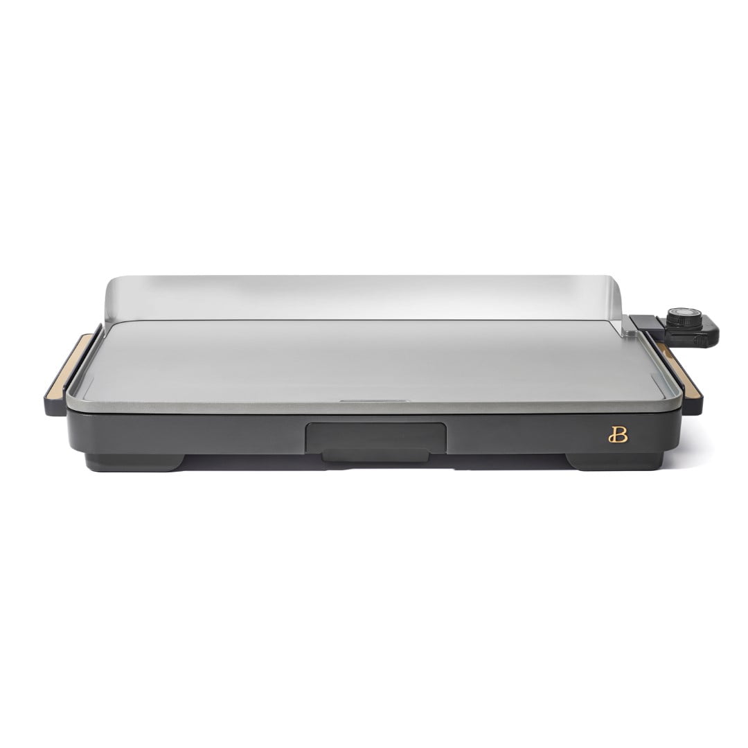 Beautiful XL Electric Griddle 12" x 22" - Non-Stick, Oyster Gray by Drew Barrymore