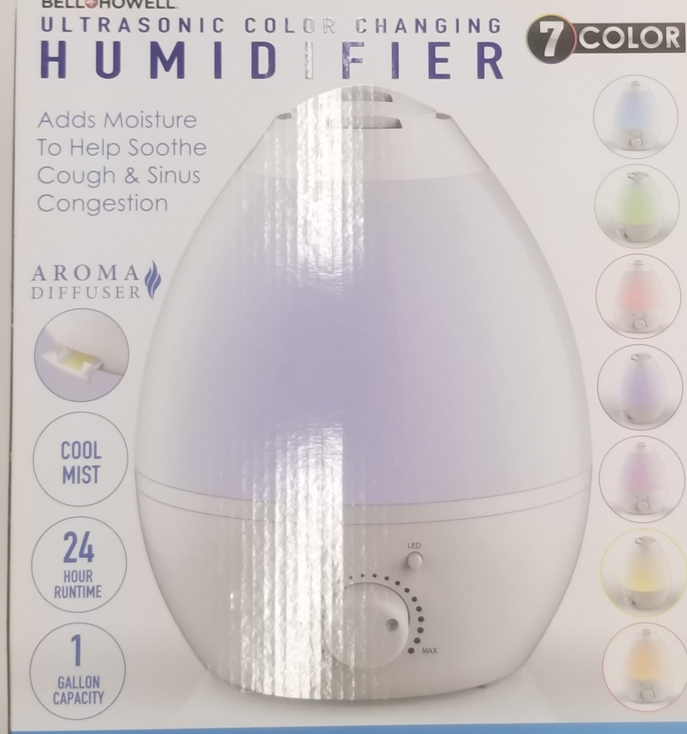 Bell + Howell Cool Mist Ultrasonic Humidifier, As Seen on TV