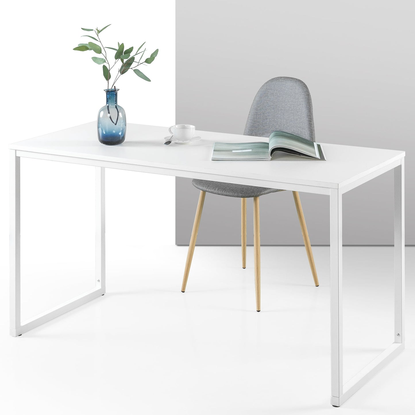 Bellamy Studios Jennifer 55" x 29" White Frame Desk, White