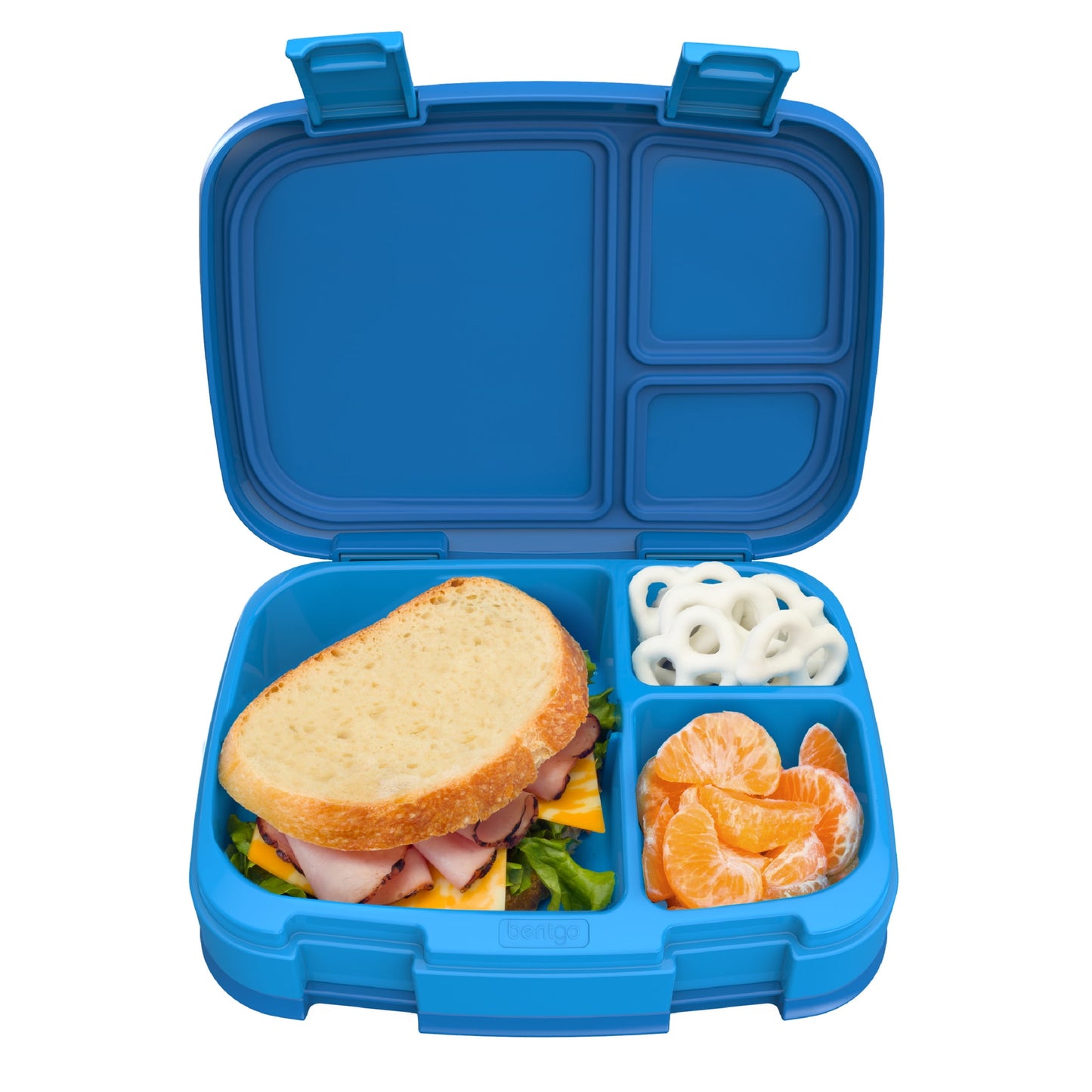 Bentgo Fresh â€“ Leak-Proof, Versatile 4-Compartment Bento-Style Lunch Box with Removable Divider, Portion-Controlled Meals for Teens and Adults On-The-Go â€“ BPA-Free, Food-Safe Materials  (Blue)