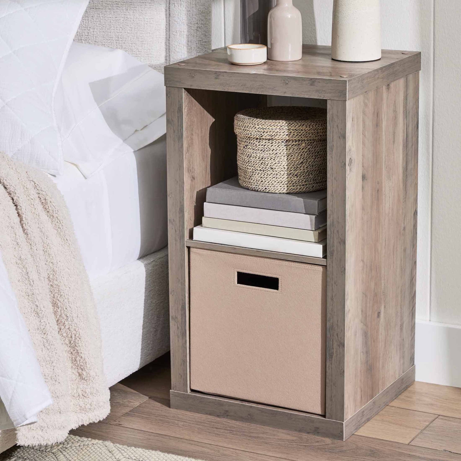 Better Homes & Gardens 2 Cube Storage Organizer, Rustic Gray