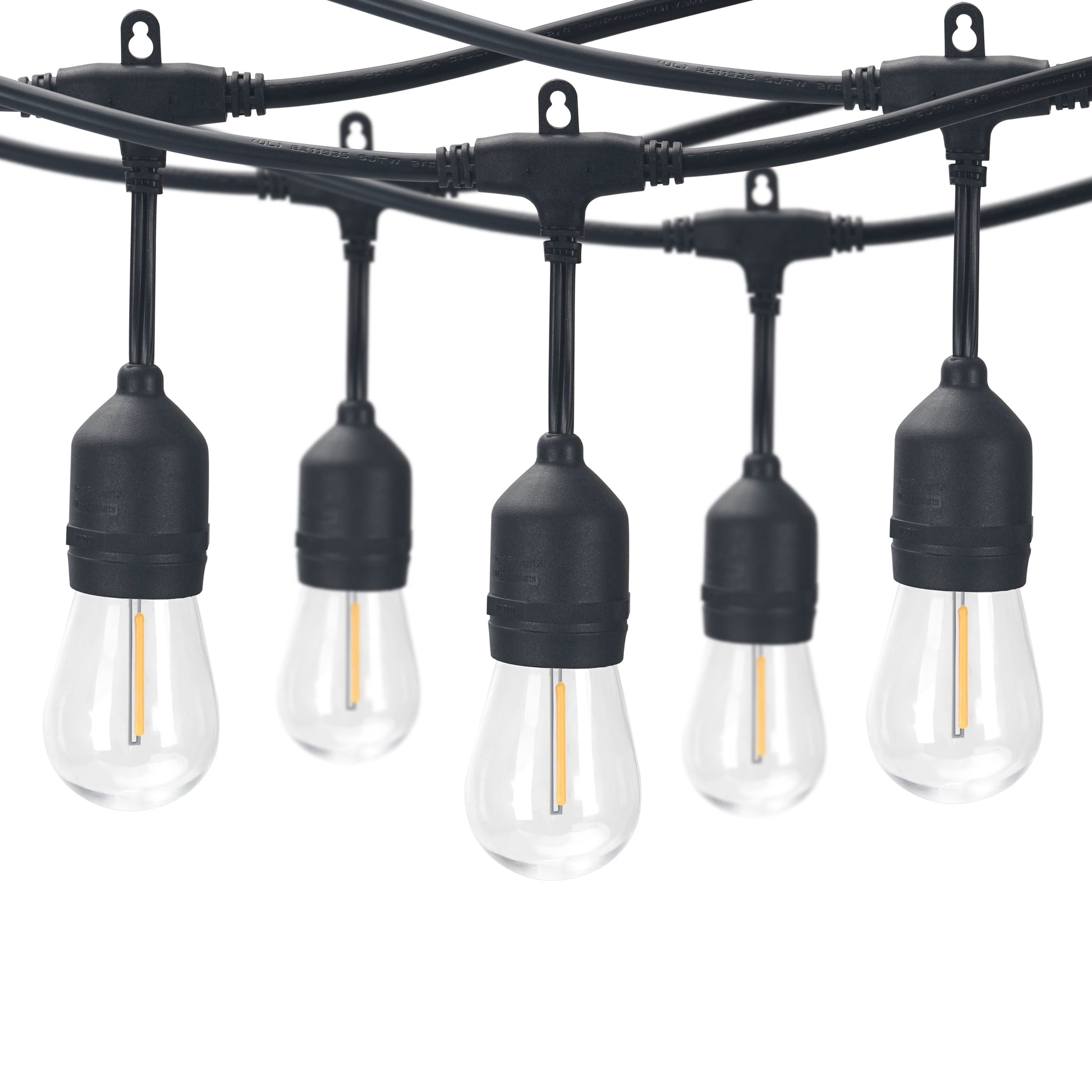 Better Homes & Gardens 48-Foot Outdoor Commercial String Lights, 24 Shatterproof LED Bulbs, Indoor/Outdoor Use