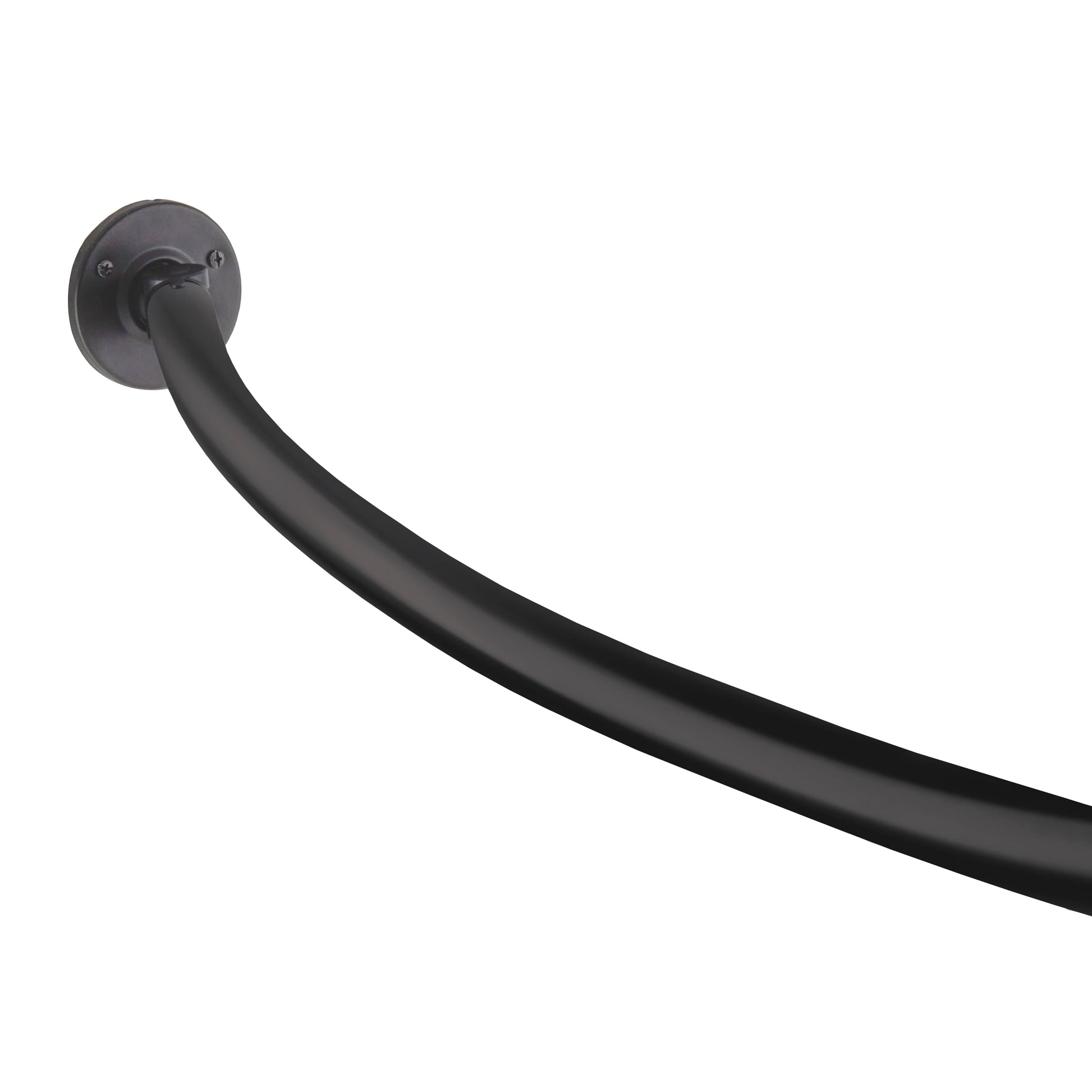 Better Homes & Gardens 45" -to 72" Adjustable Rotating Rust-Proof Curved Shower Rod, Black