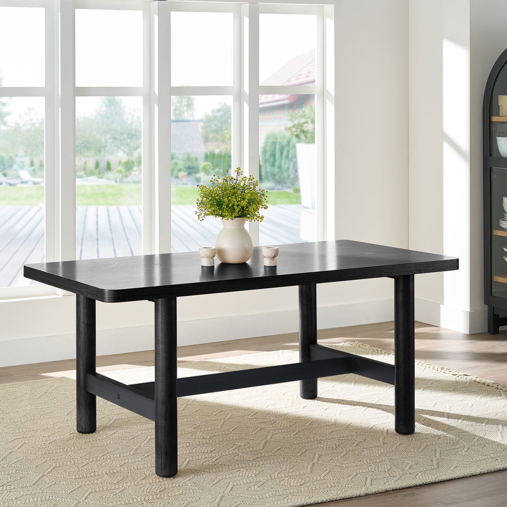 Better Homes & Gardens Adlin 70 in Rectangle Dining Table, Light Honey