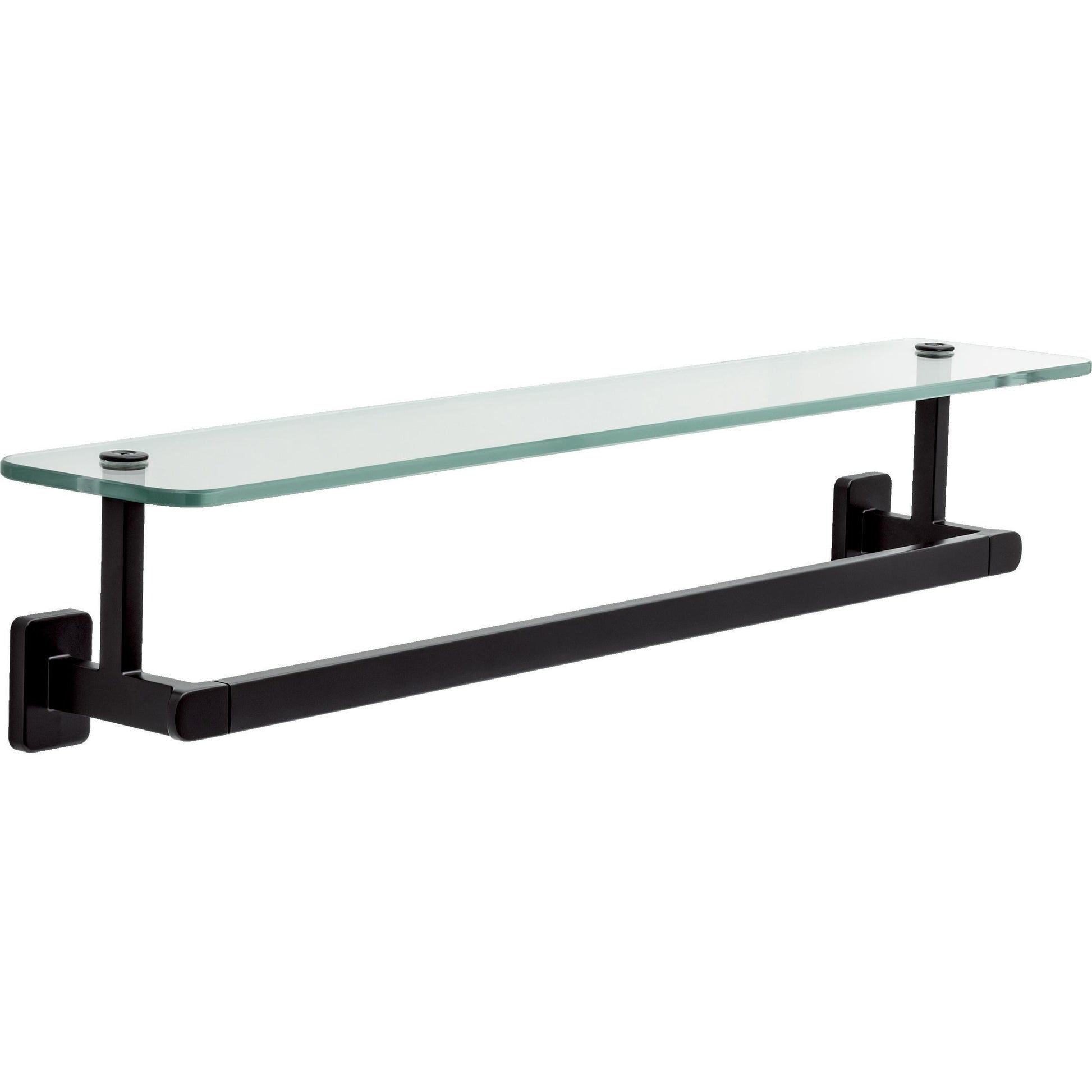 Better Homes & Gardens Alden 18" Towel Bar with Glass Shelf in Matte Black
