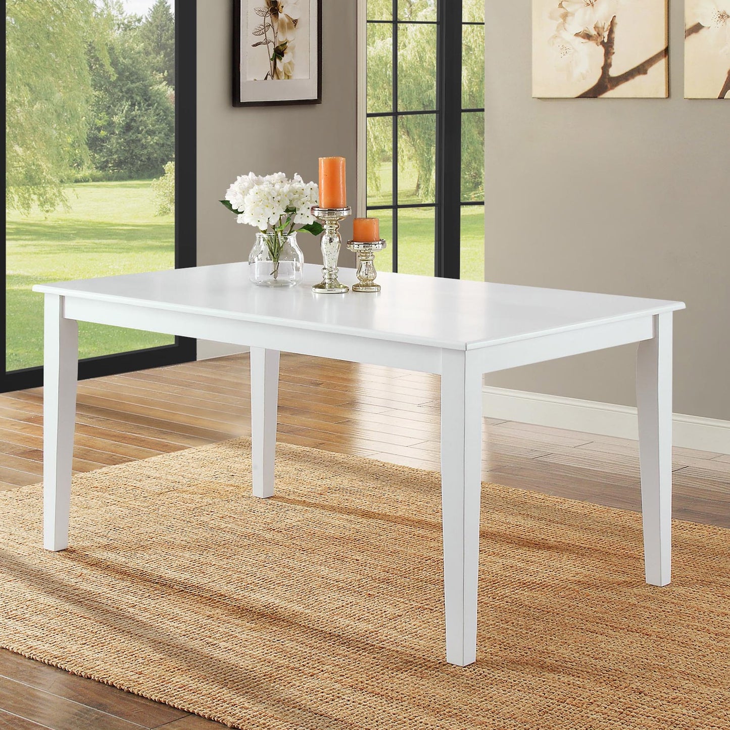 Better Homes & Gardens Bankston Dining Table, White