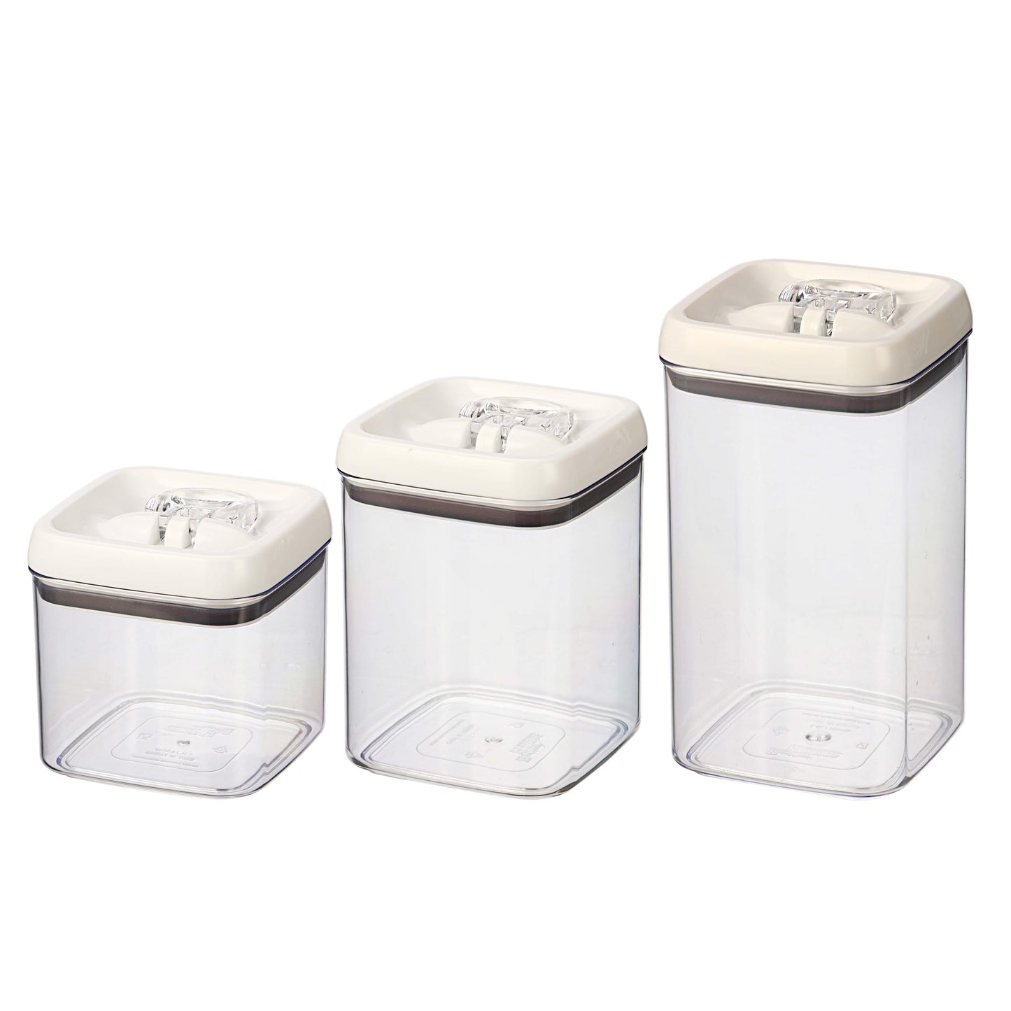 Better Homes & Gardens Canister Pack of 3, Flip-TiteÂ® Square Food Storage Container Set, Made for Pantry Organization and Food Storage