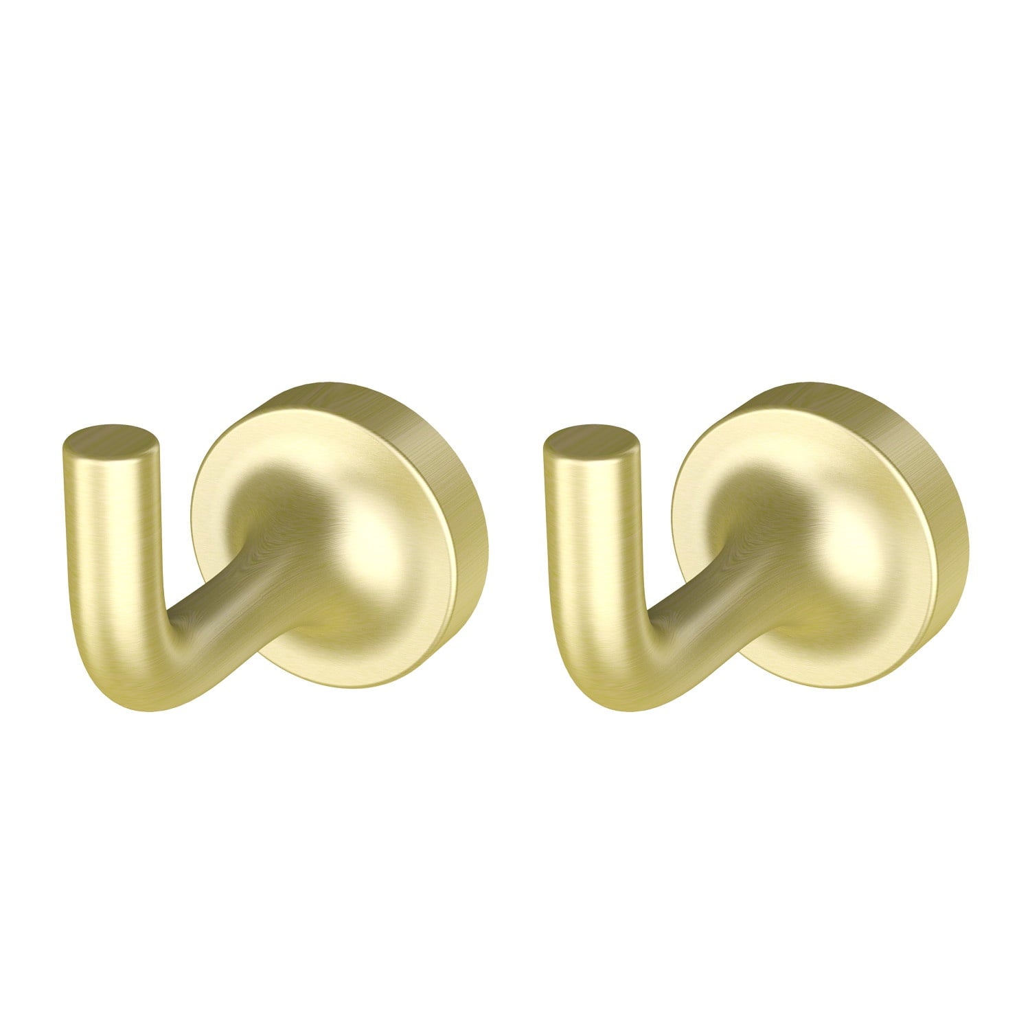 Better Homes & Gardens Clean Modern Wall Mount Robe Hook in  Brass Finish, Coat Hook for Bathroom Kitchen Hotel Garage Wall Mounted 2 Pack