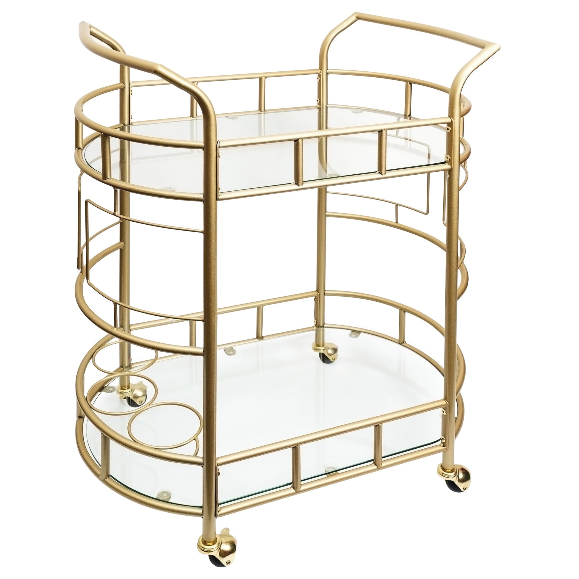 Better Homes & Gardens Fitzgerald Gold Metal Bar Cart