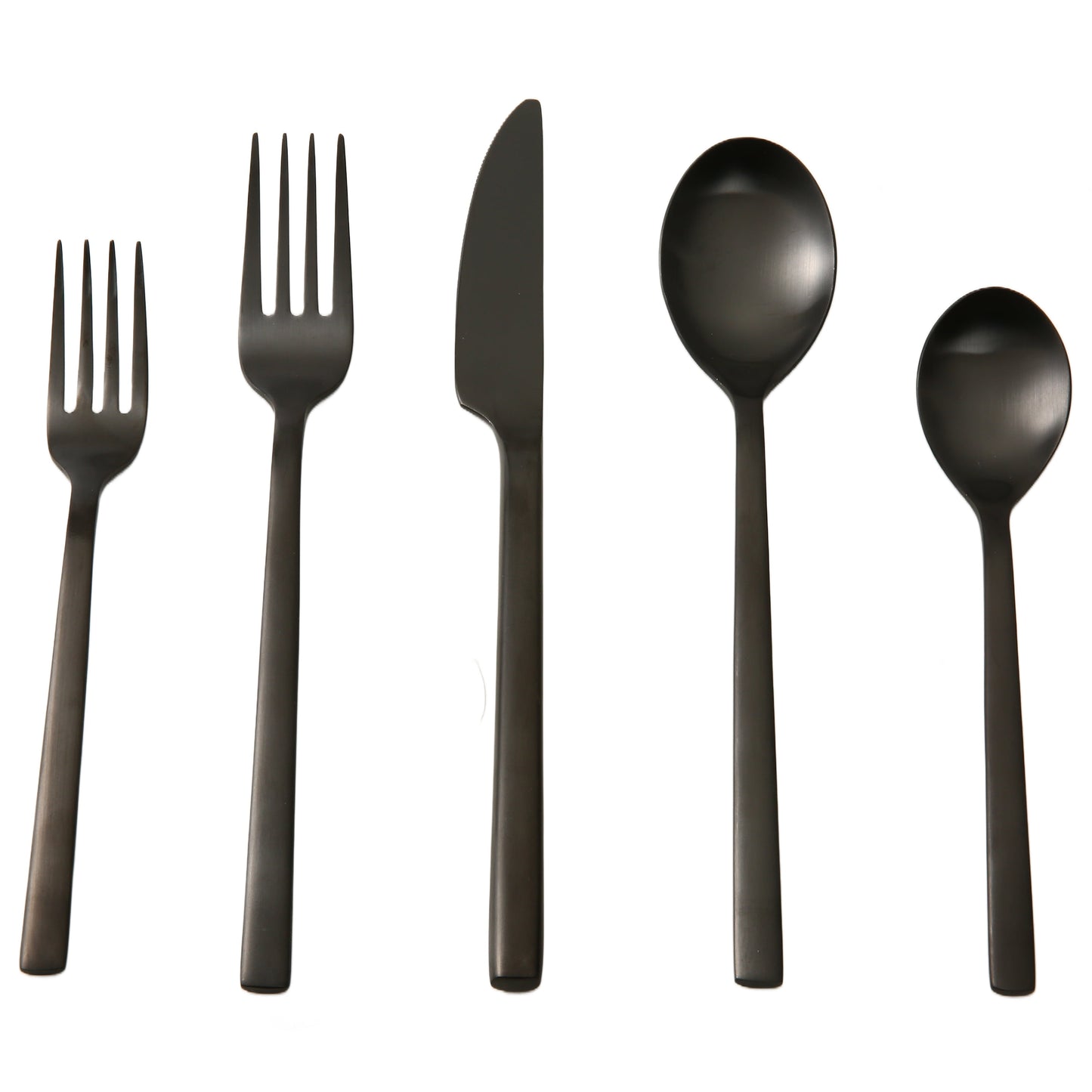 Better Homes & Gardens Holden 20-Piece Matte Black Stainless Steel Flatware Set (Service for 4 Adults)