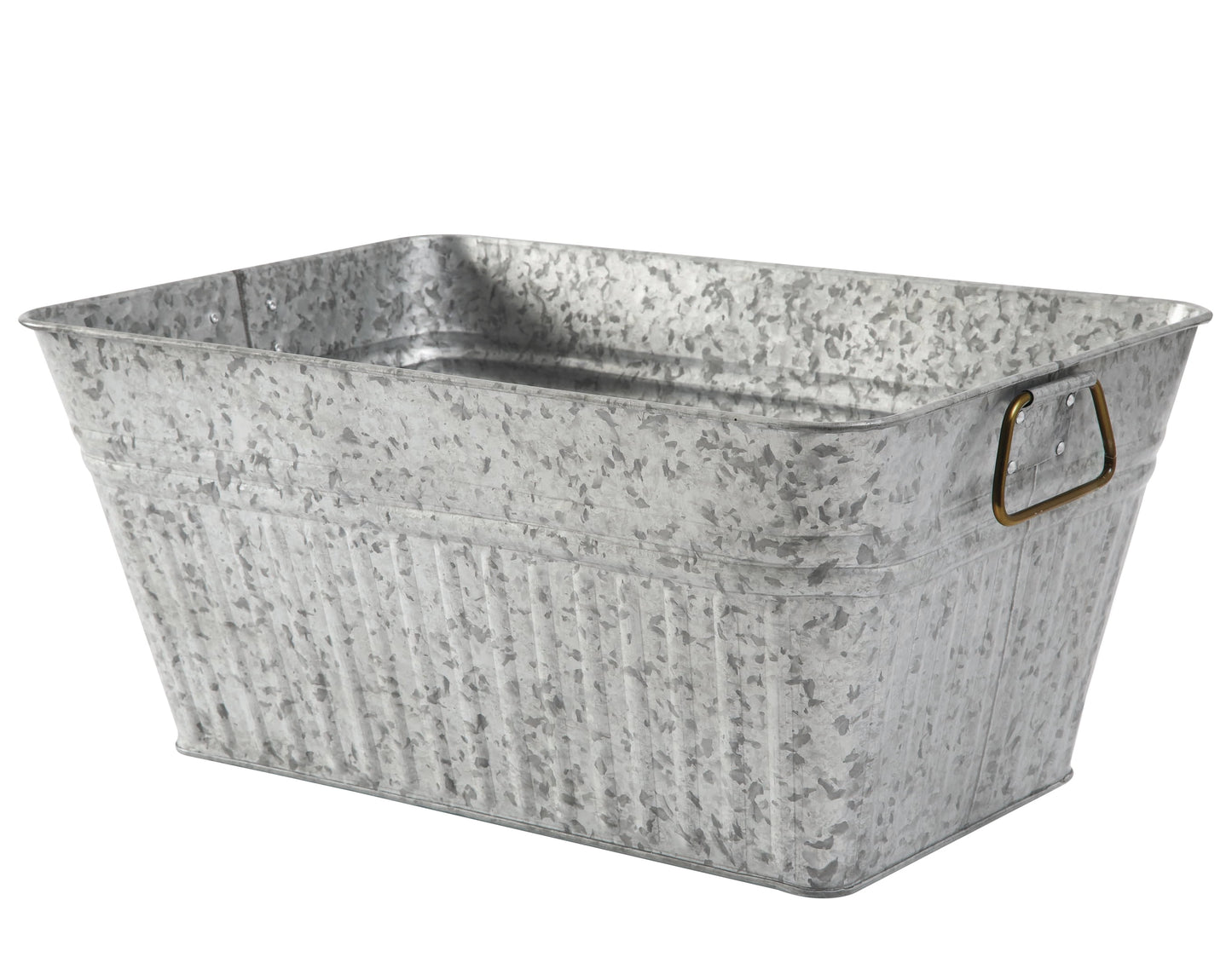 Better Homes & Gardens- Large Rectangle Galvanized Tub BH28-056-099-29, 22 in L x 15 in W x 10 in H