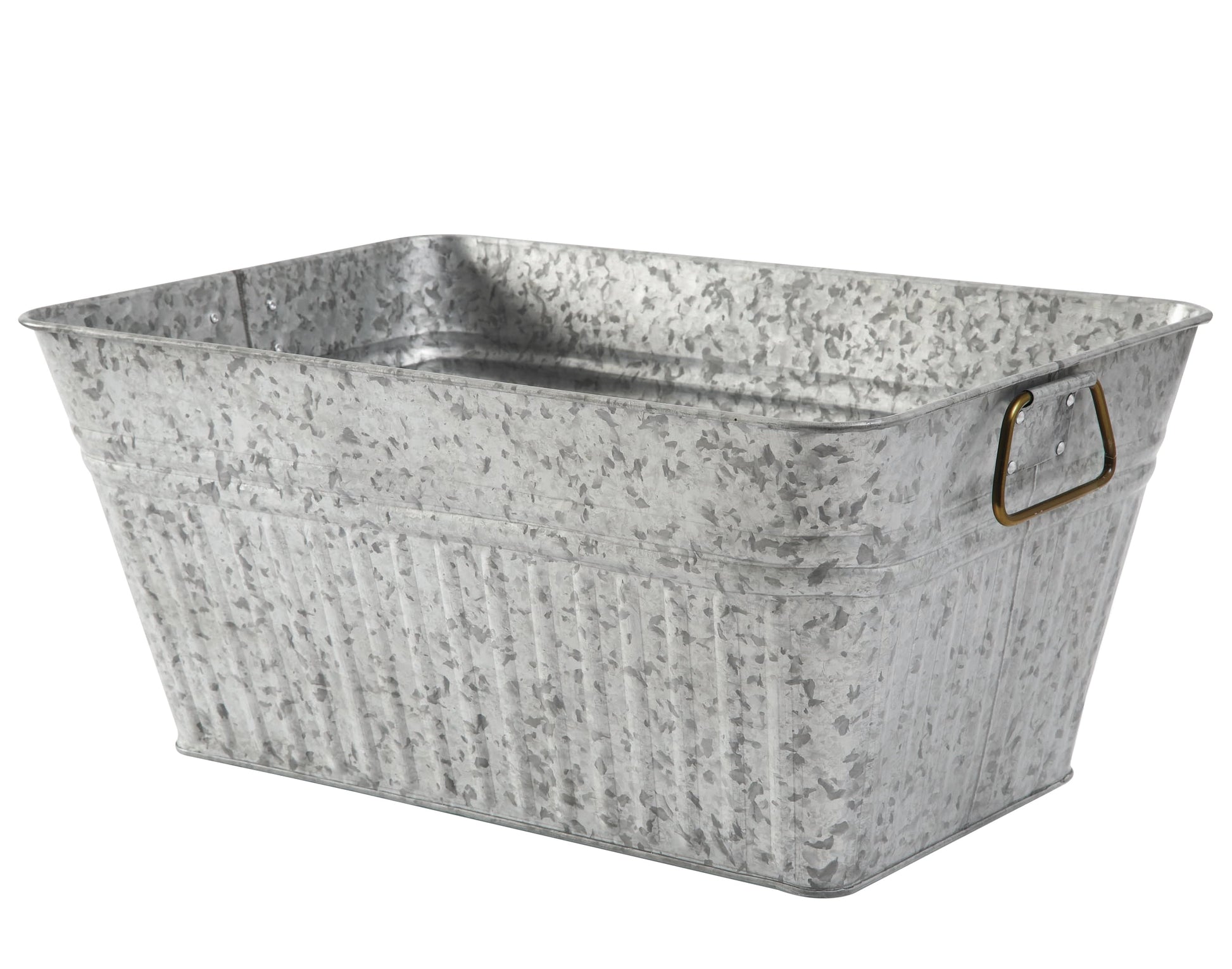Better Homes & Gardens- Galvanized Large Rectangle Tub, BH28-056-099-29, 22 in L x 15 in W x 10 in H