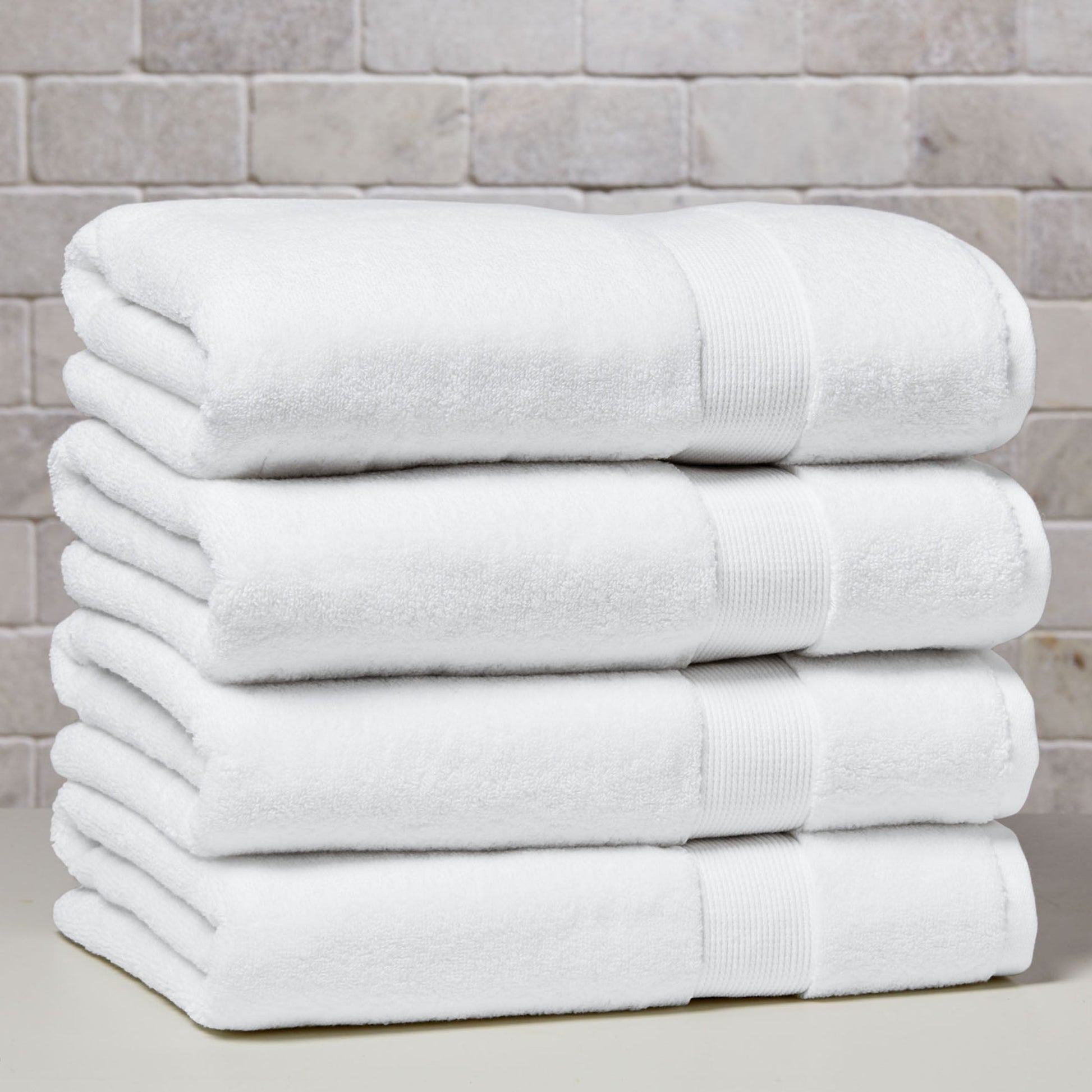 Better Homes & Gardens Signature Soft Solid Cotton 4 Piece Bath Bath Towel Set,Arctic White