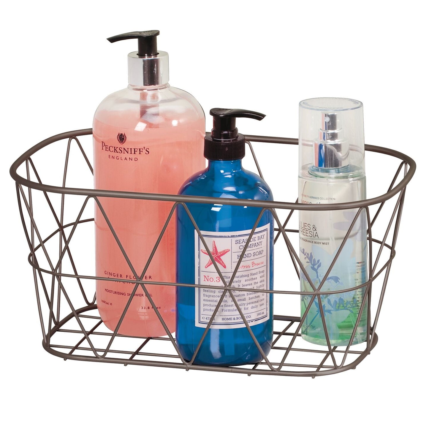 Better Homes & Gardens Storage Basket Steel Cabinets Shower Caddies, Bronze, 1 Pack