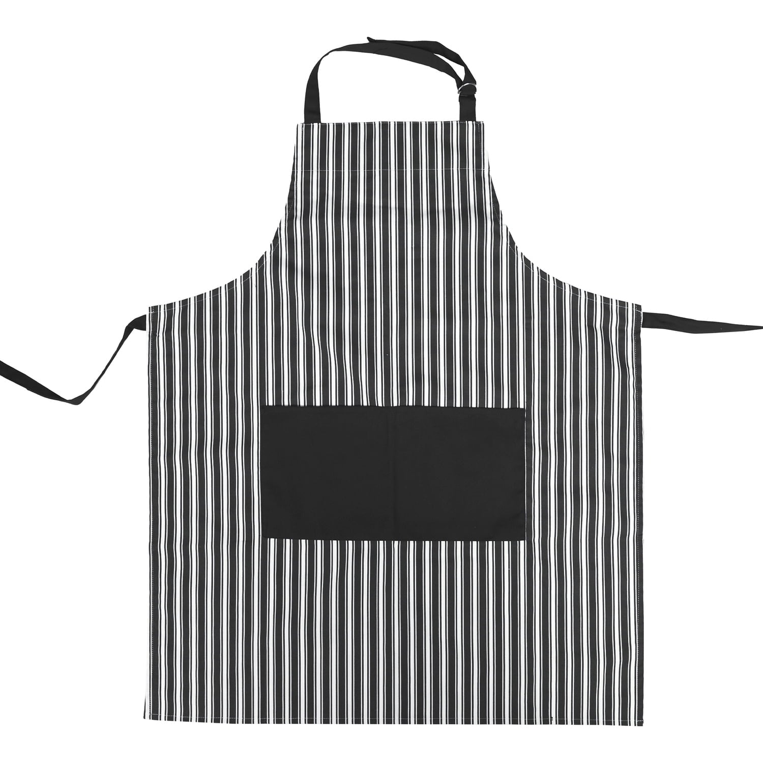 Better Houseware Adjustable Striped Apron (Black), 1685/E