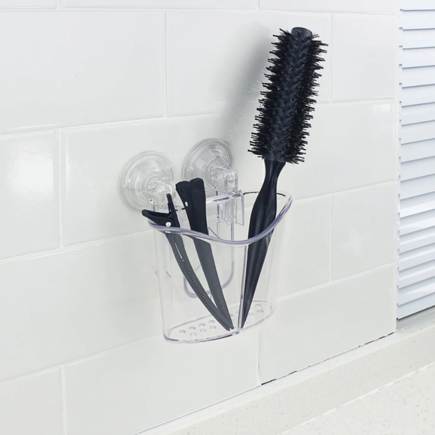 Better Houseware Heavy-Duty Suction Cup Cutlery Holder, Clear, 1422