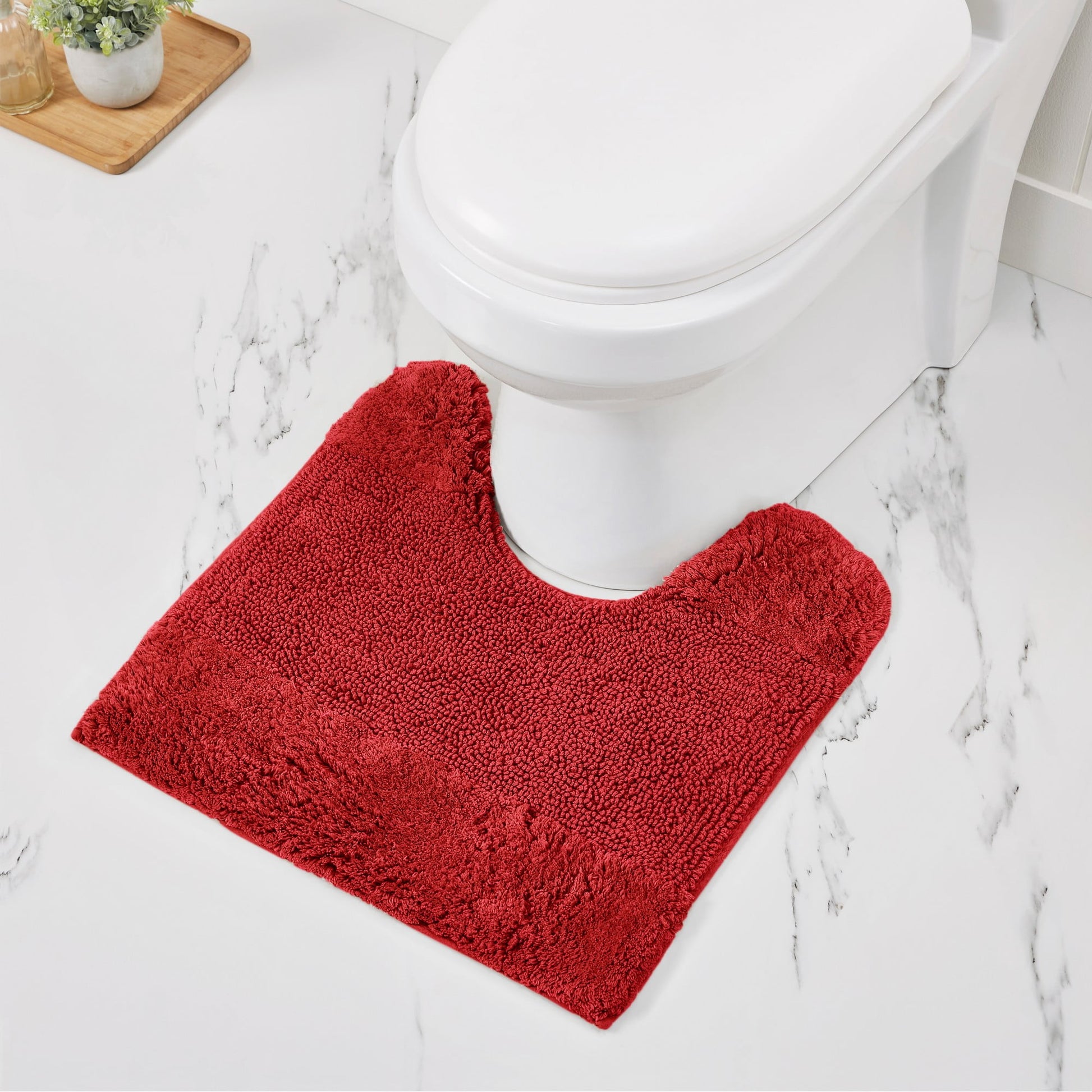 Better Trends 20" x 60" Bathroom Runner Mat 100% Cotton, Extra Soft Tufted Bath Rug, Water Absorbent & Non Slip, Solid Pattern, Navy Granada Collection
