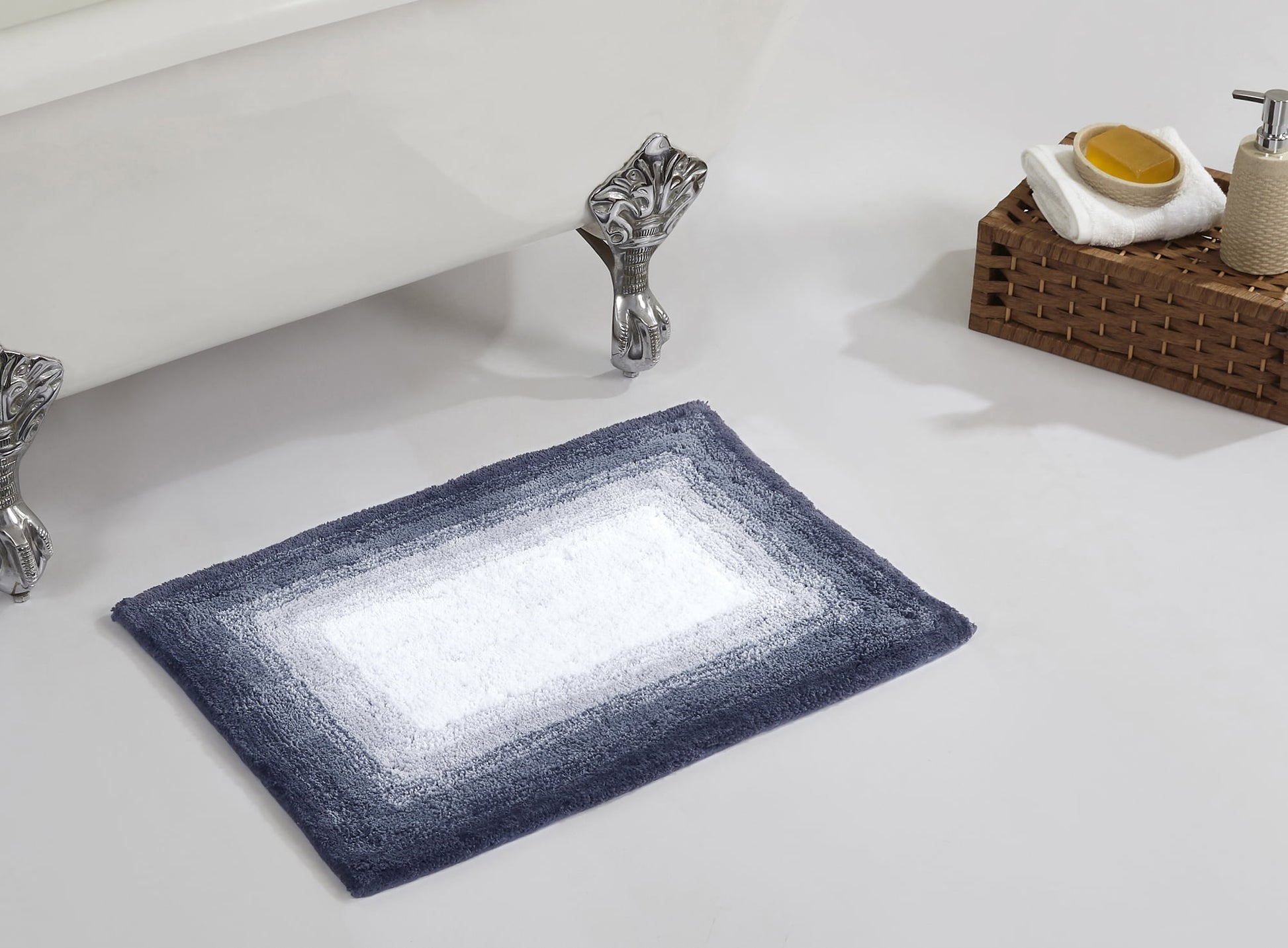 Better Trends Tapete de BaÃ±o de 21" x 34" Tapete de BaÃ±o 100% AlgodÃ³n Absorbente de Agua y Antideslizante (Gris) ColecciÃ³n Torrent