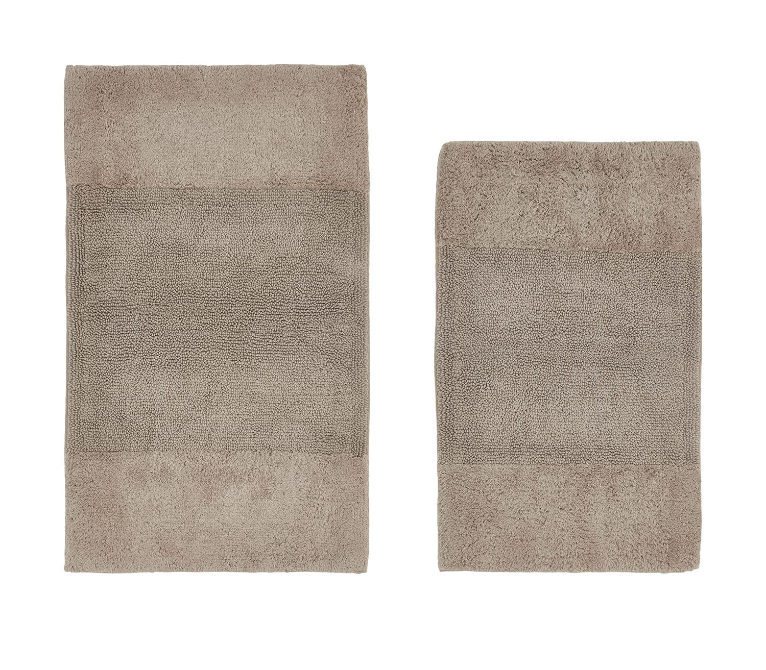 Better Trends 2 Piece Bathroom Rug Set, 100% Cotton, Extra Soft Tufted Bath Mat, Water Absorbent & Non Slip Bath Rug, (Beige) Granada Collection