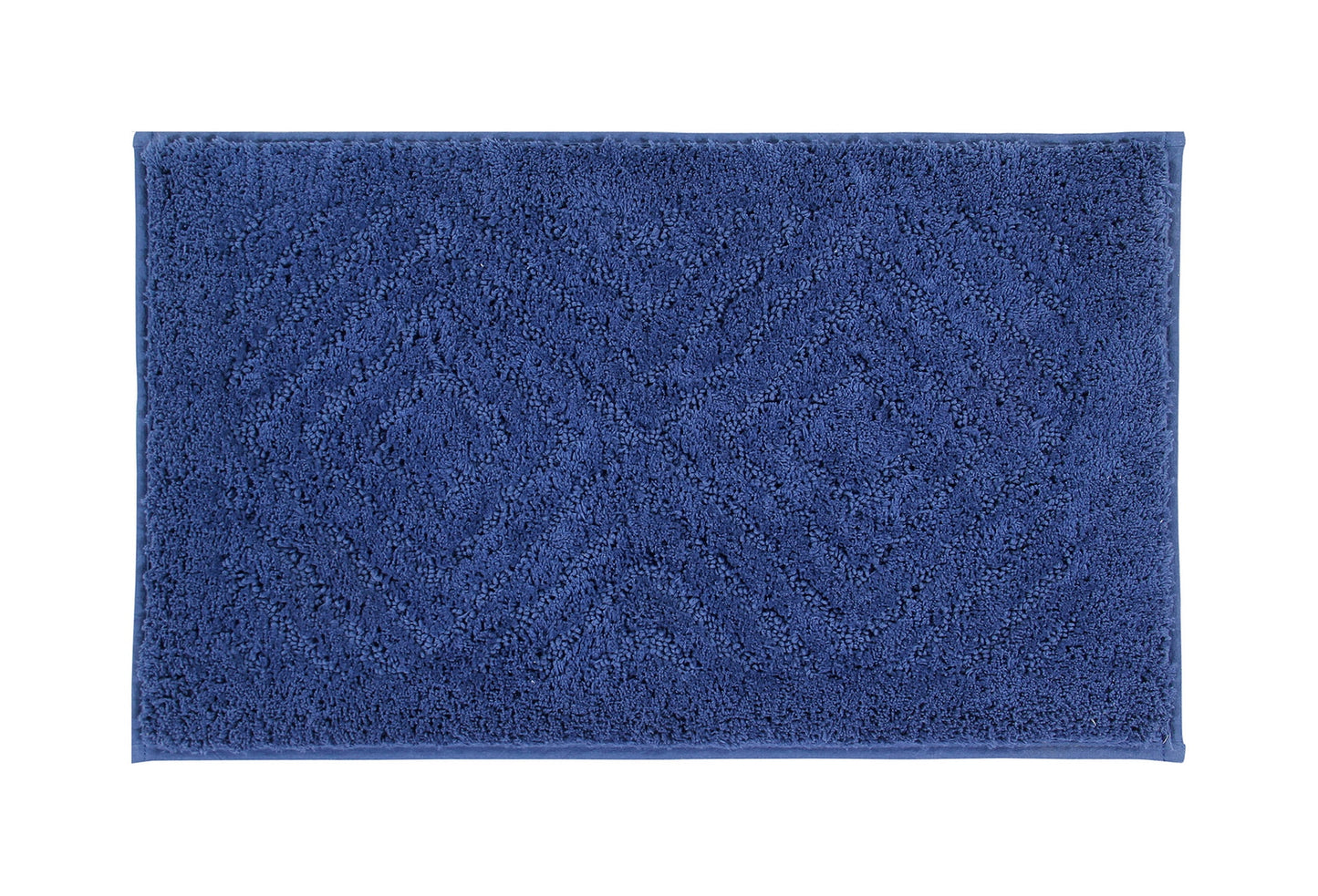 Better Trends 24" x 40" Bathroom Rug 100% Cotton, Extra Soft Tufted Reversible Bath Mat, Water-Absorbent, Machine Washable (Blue) Trier Collection